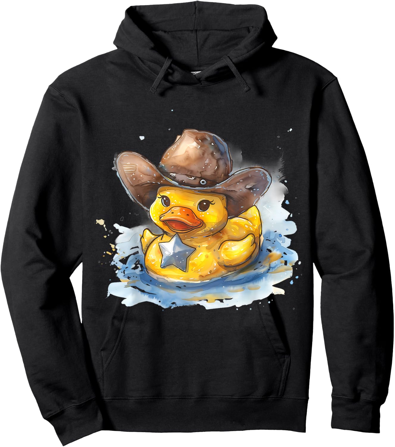 Rubber Duck Sheriff Rubber Duckie Marshal Rubber Duckling Hoodie - Hoodie | Black