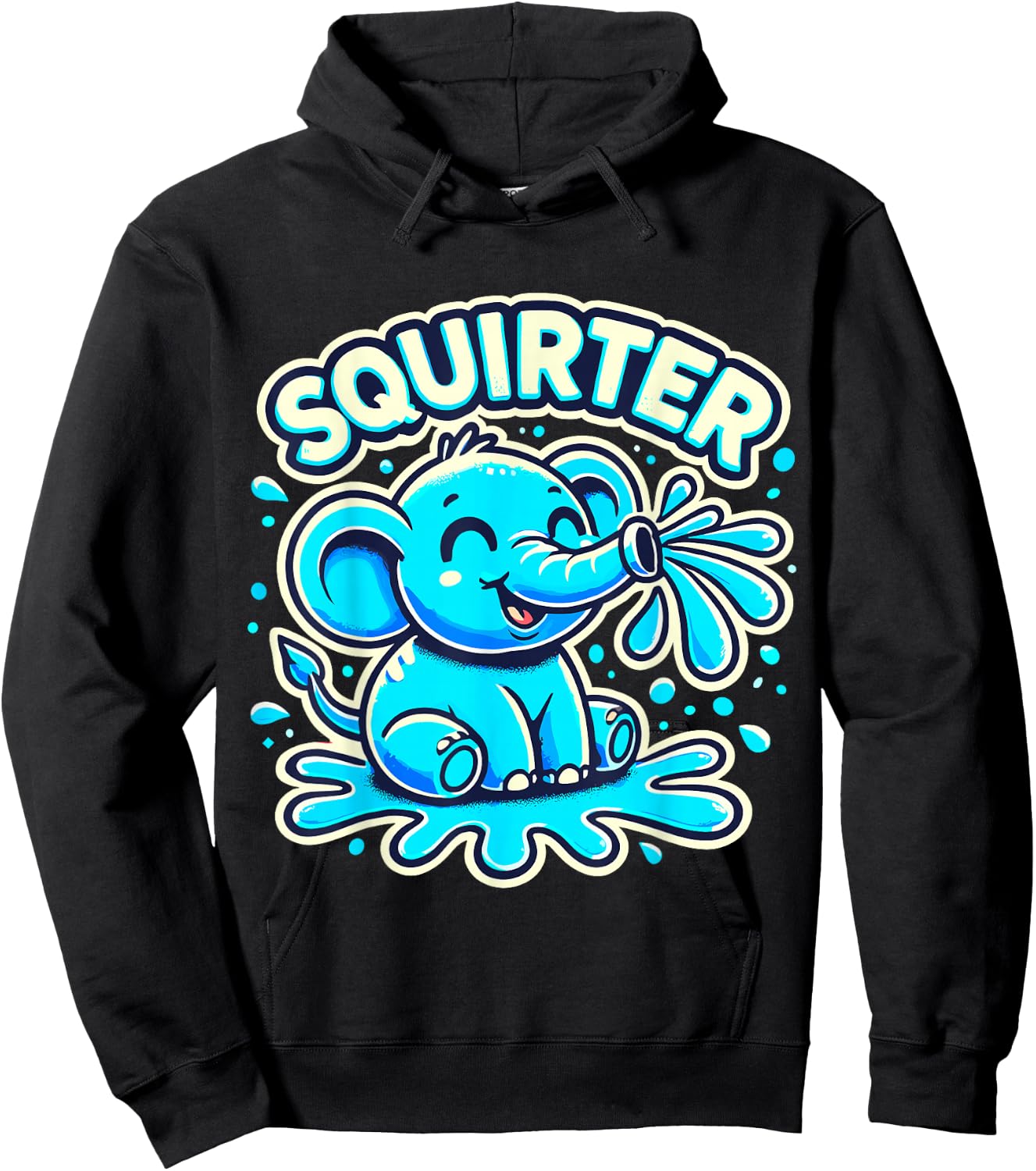 Squirter Elephant Summer Hoodie - Hoodie | Black