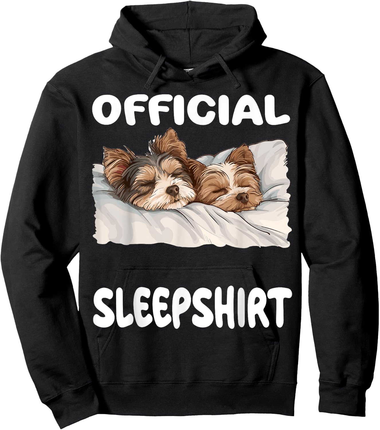 Biewer Terrier Dog Official Sleepshirt Pajamas Nightgown Men Women Girls Kids Hoodie - Hoodie | Black