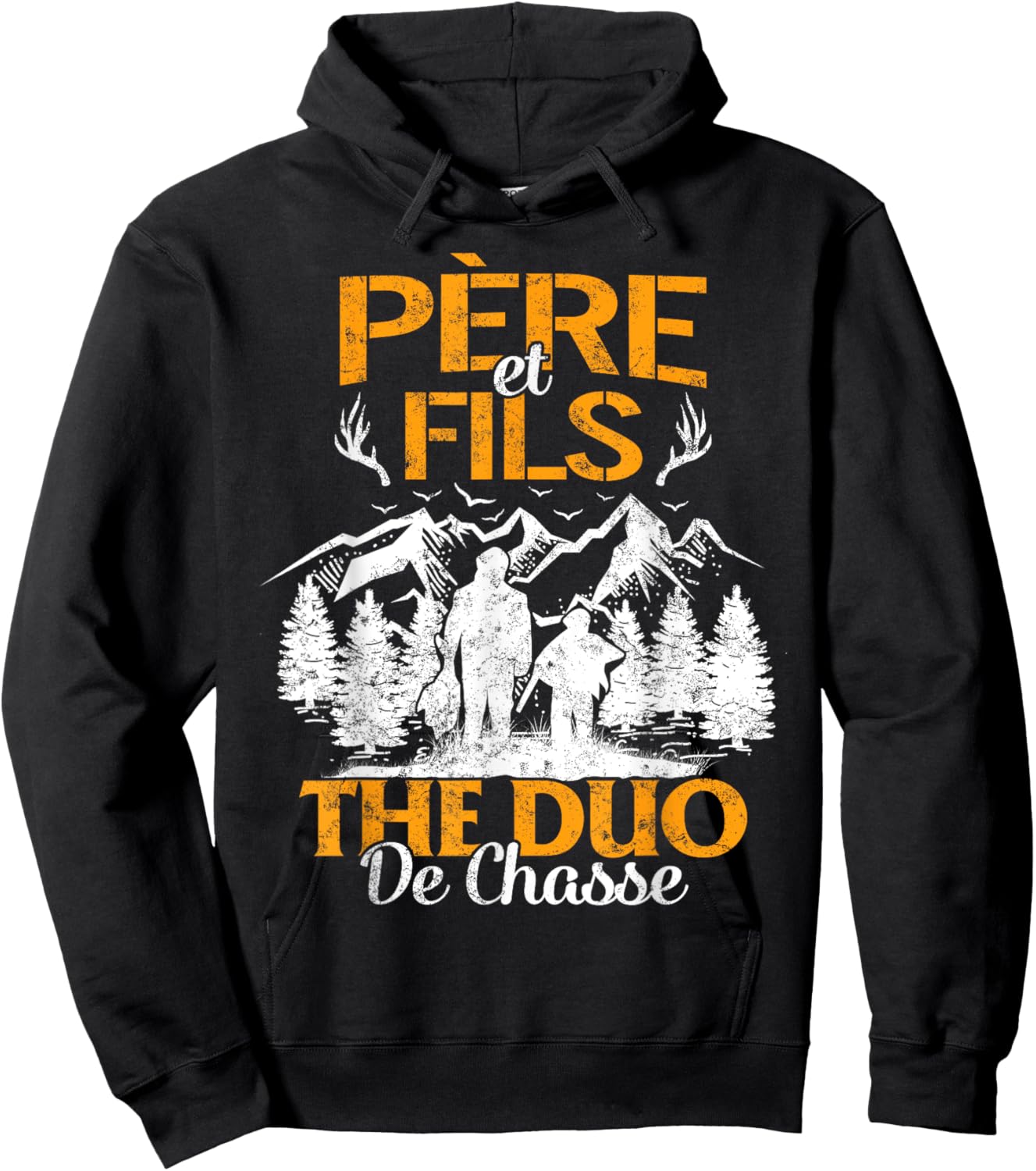 Father & Son The Hunting Duo Fathers Party Hoodie - Hoodie | Black
