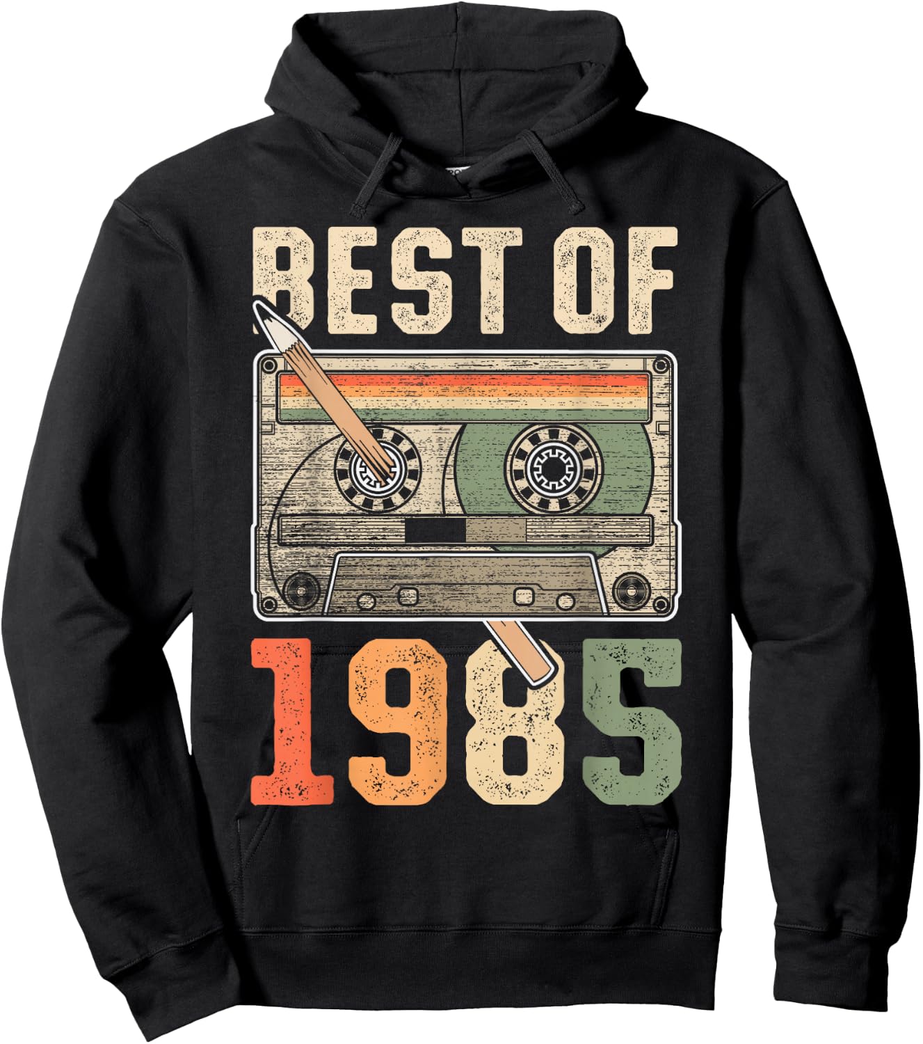 Best of 1985 Old Cassette 41st Birthday Retro Hoodie - Hoodie | Black