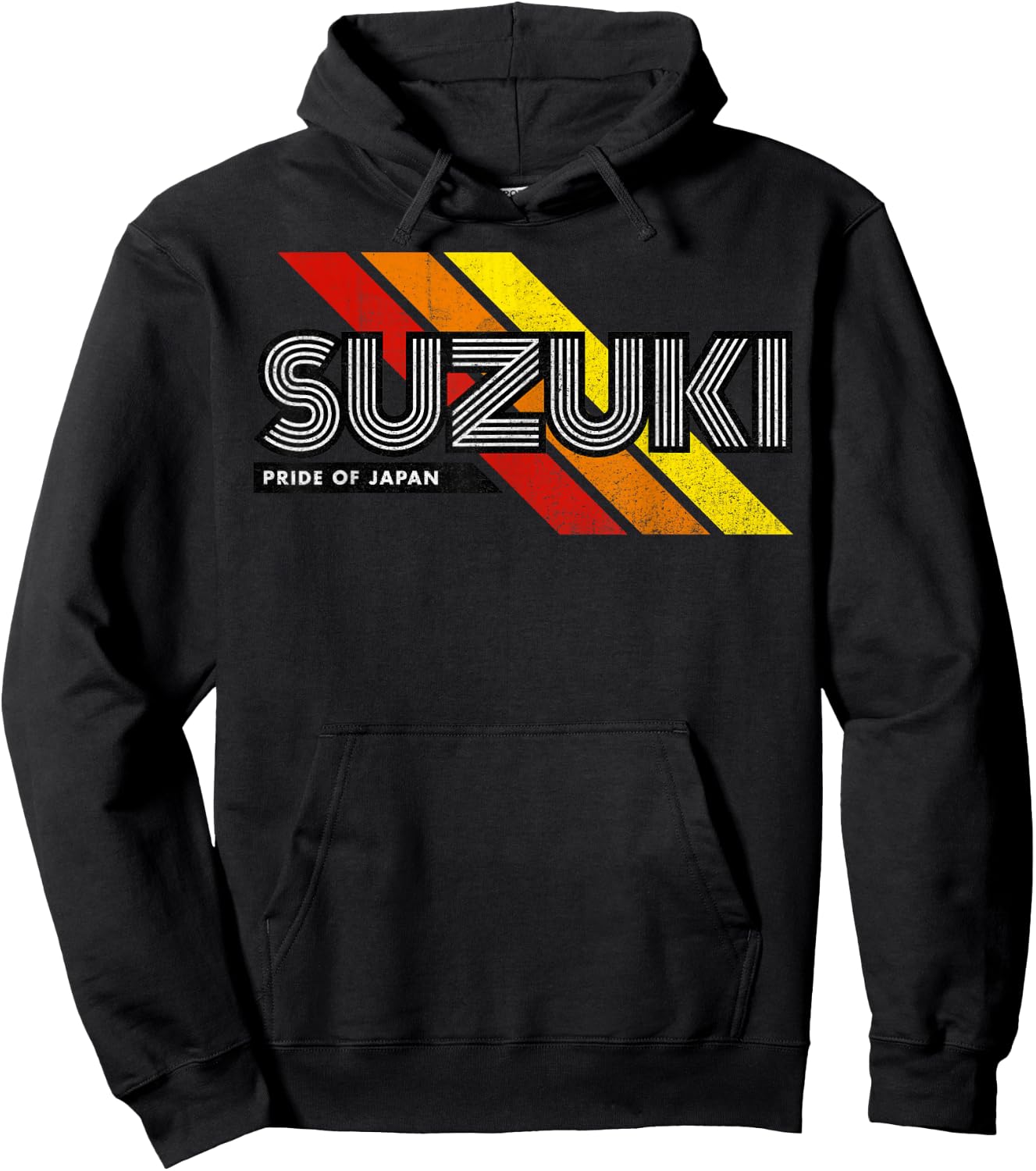 Suzuki Family Name Japanese Retro Vintage , Black, S Hoodie - Hoodie | Black
