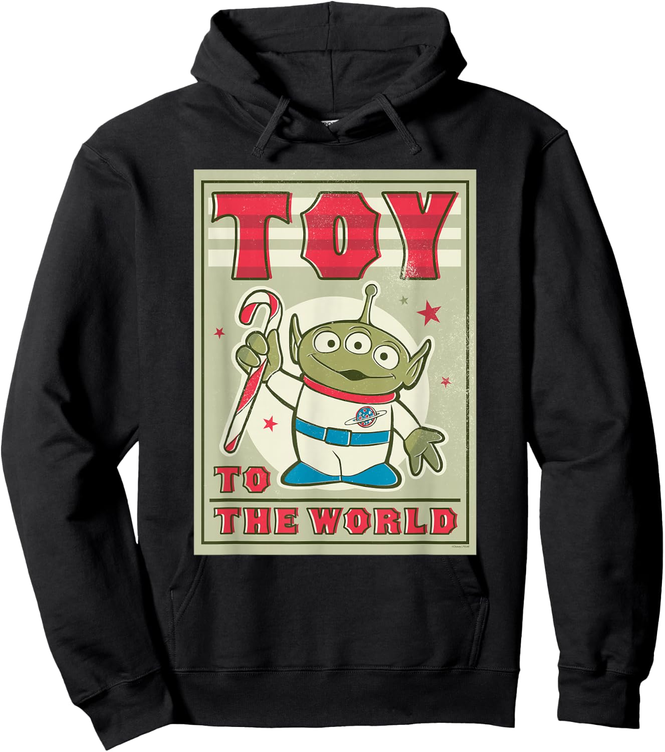 Disney and Pixar’s Toy Story Alien Holiday Toy to the World Hoodie - Hoodie | Black