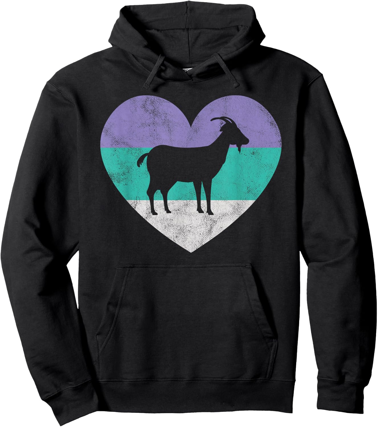 Goat Gift & Girls Retro Cute Hoodie - Hoodie | Black