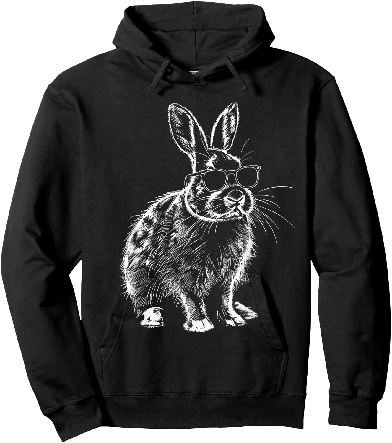 Rabbit Animal Lovers Cute Rabbit Bunny Sunglasses Hoodie - Hoodie | Black