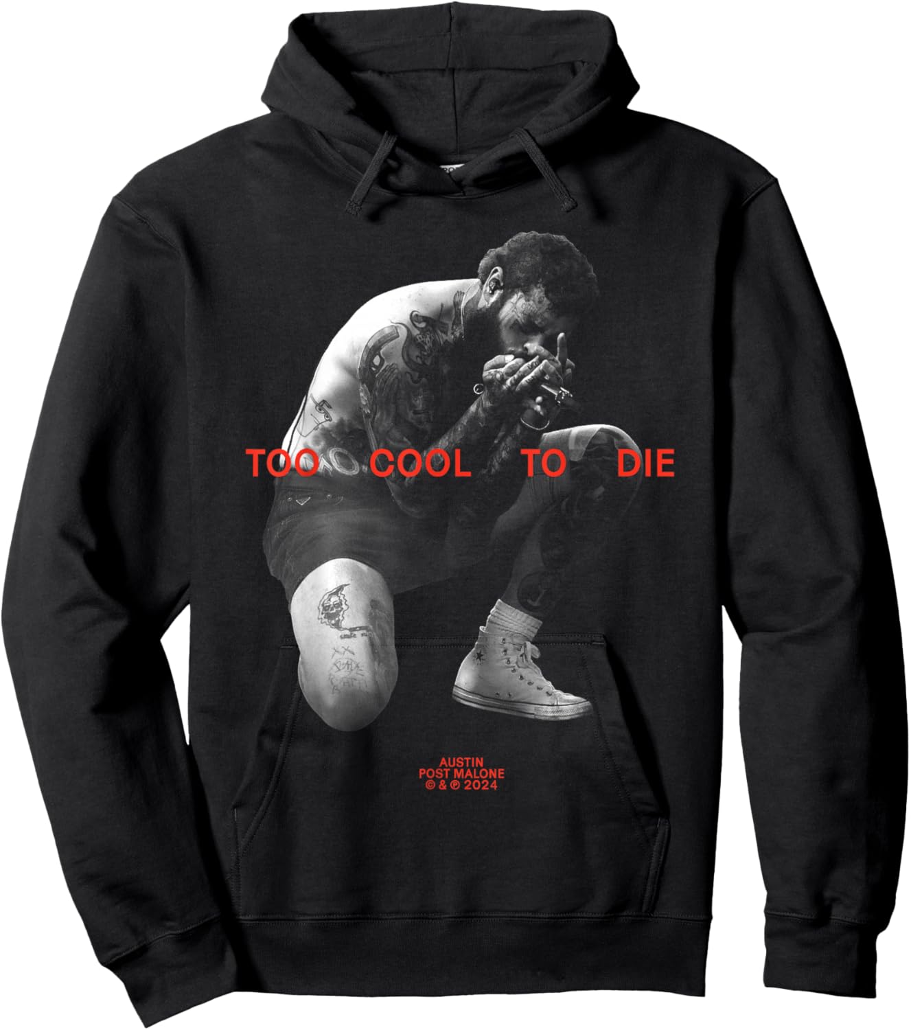 Official Post Malone Too Cool To Die , blue Hoodie - Hoodie | Black