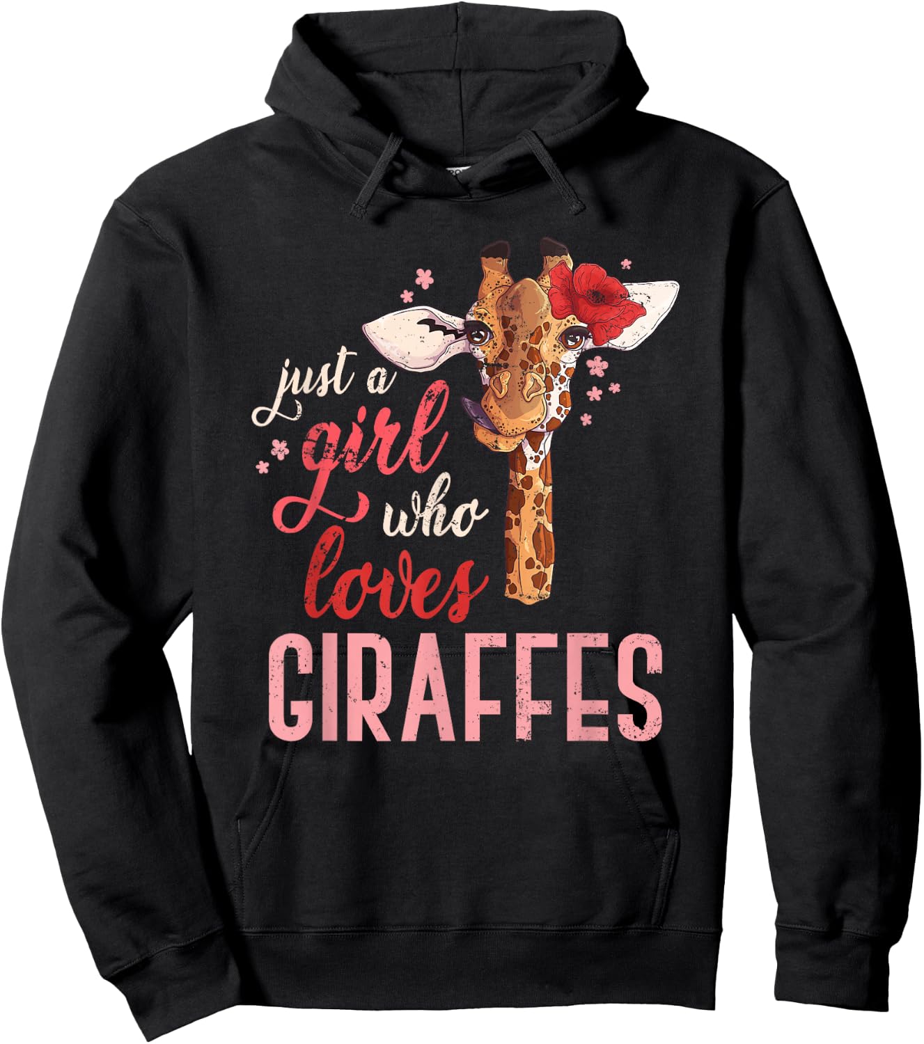 Just A Girl Who Loves Giraffe Hoodie - Hoodie | Black