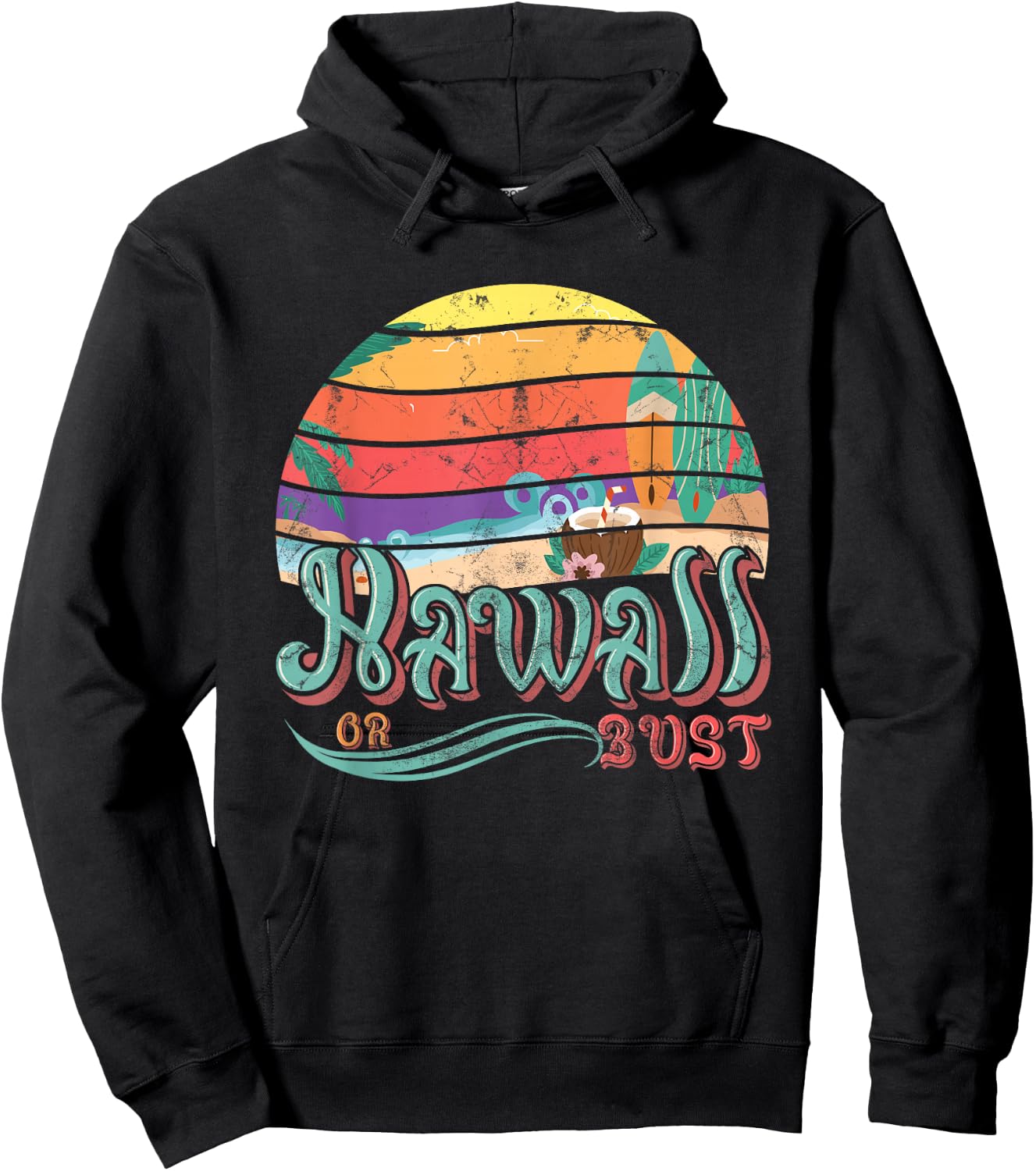 Hawaii Hawaiian Or Bust Family Summer Vacation Hoodie - Hoodie | Black
