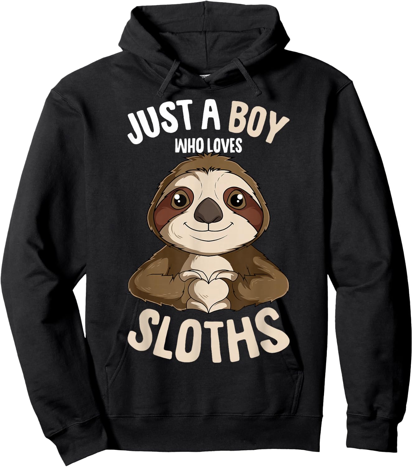 Just A Boy Who Loves Sloths Boys Kids Hoodie - Hoodie | Black