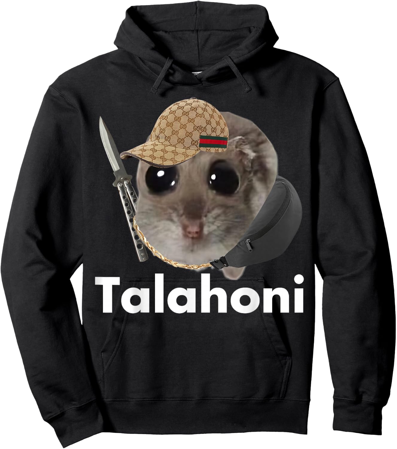 Talahoni Hamsti , black Hoodie - Hoodie | Black