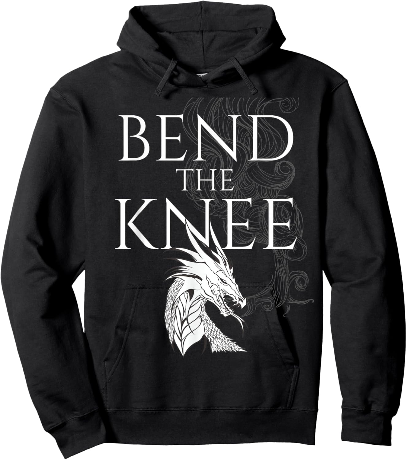 Bend The Knee Fantasy Dragon Hoodie - Hoodie | Black