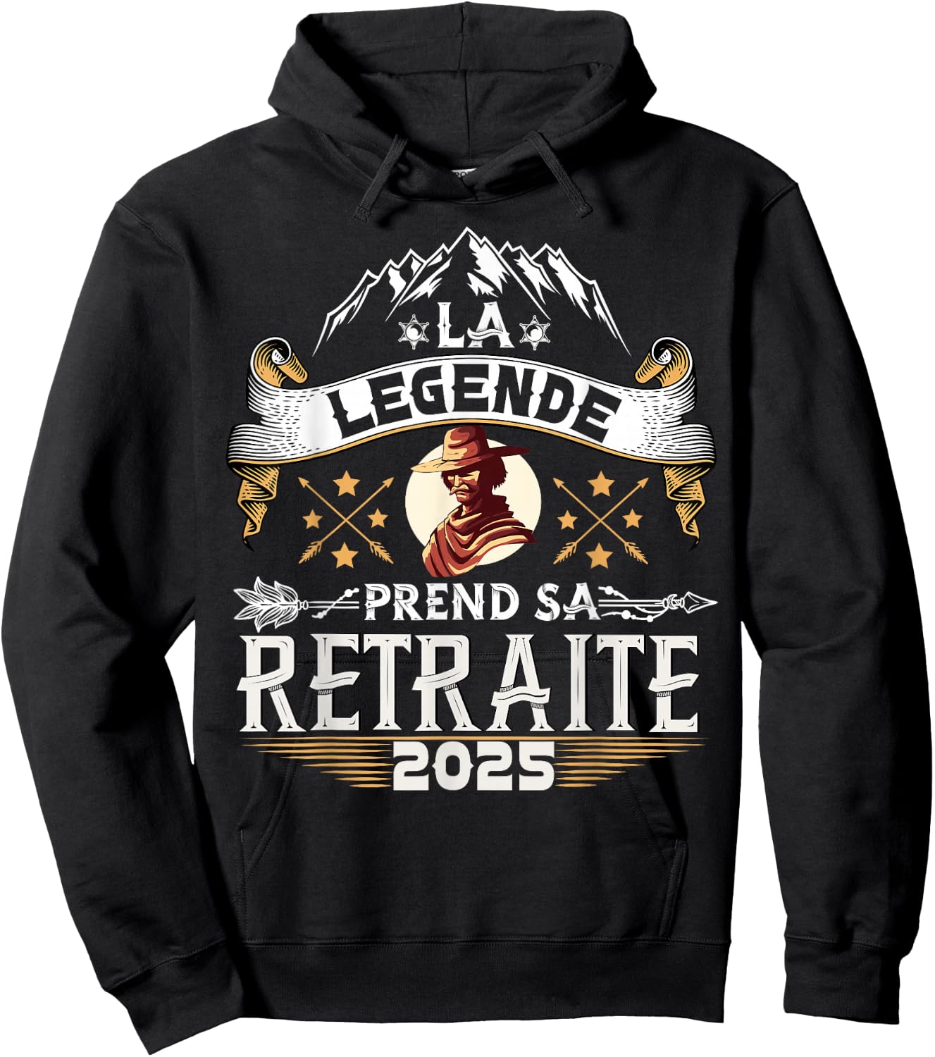 La Légende Retires 2025 Man Humor Original , Black, S Hoodie - Hoodie | Black