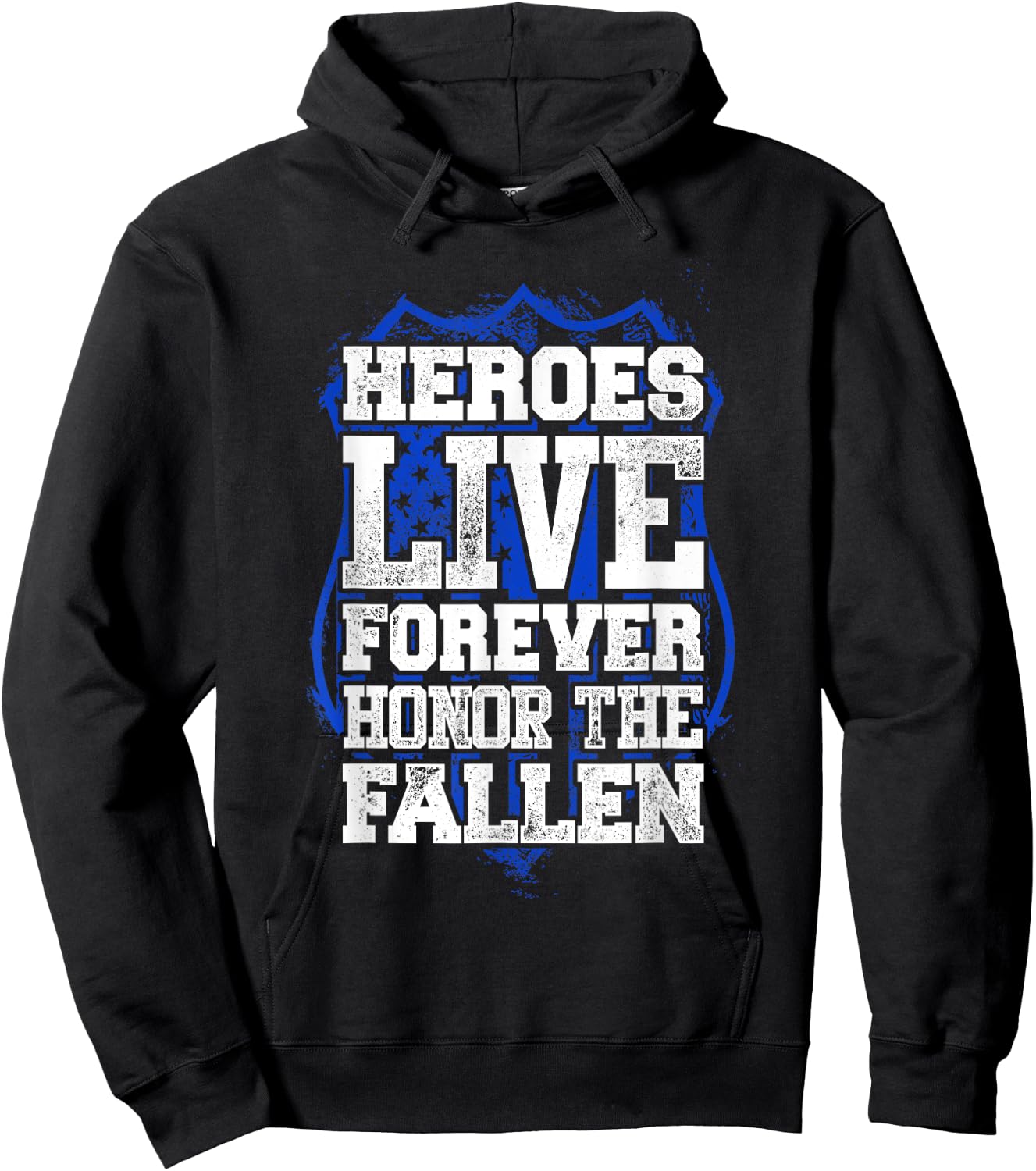 Heroes Live Forever Police Memorial Cop Hoodie - Hoodie | Black