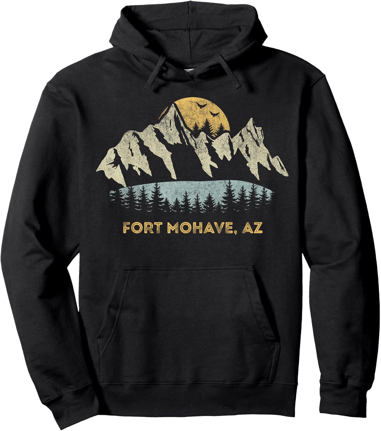 Fort Mohave Arizona Mountain Sunset Sunrise AZ Hoodie - Hoodie | Black