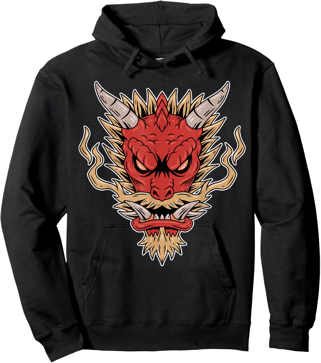 Mythical Chinese Dragon Japanese Fantasy Hoodie - Hoodie | Black