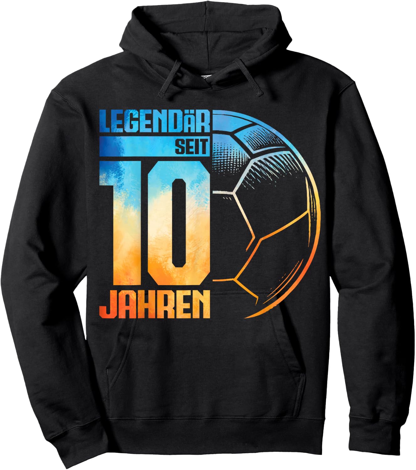 10th Birthday Retro Handball Player 10 Years Boy Kids , black Hoodie - Hoodie | Black