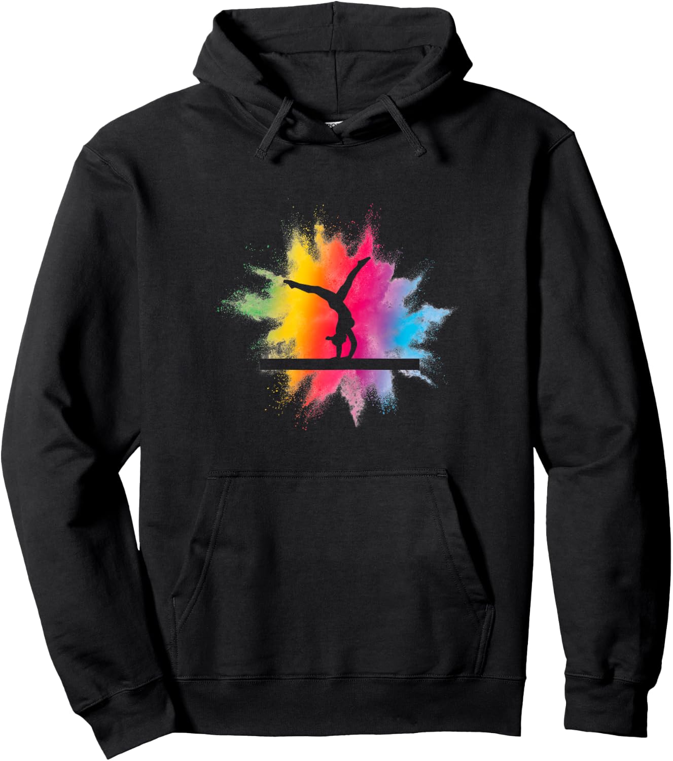 Colourful Gymnastics Motif for the Gymnastic Acrobatics , black, s Hoodie - Hoodie | Black