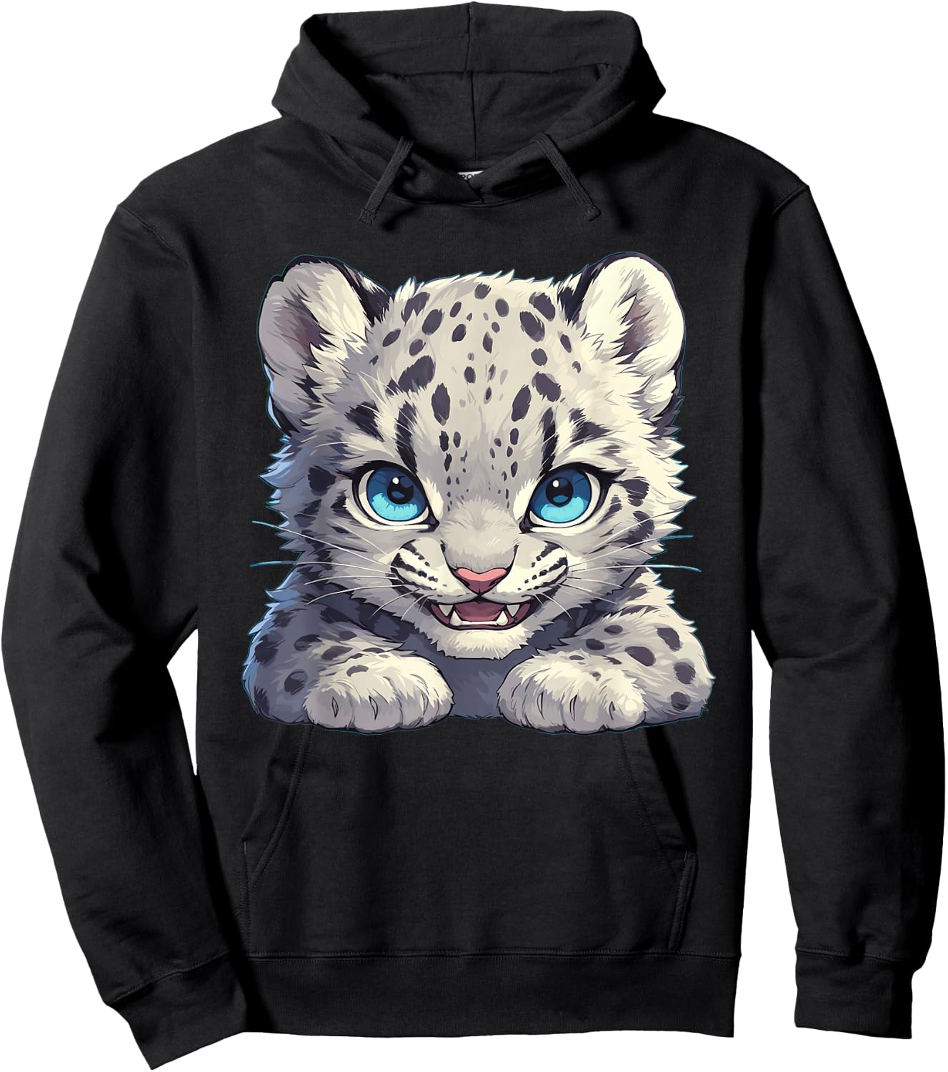 Snow Leopards Lovers Snow Leopard Hoodie - Hoodie | Black