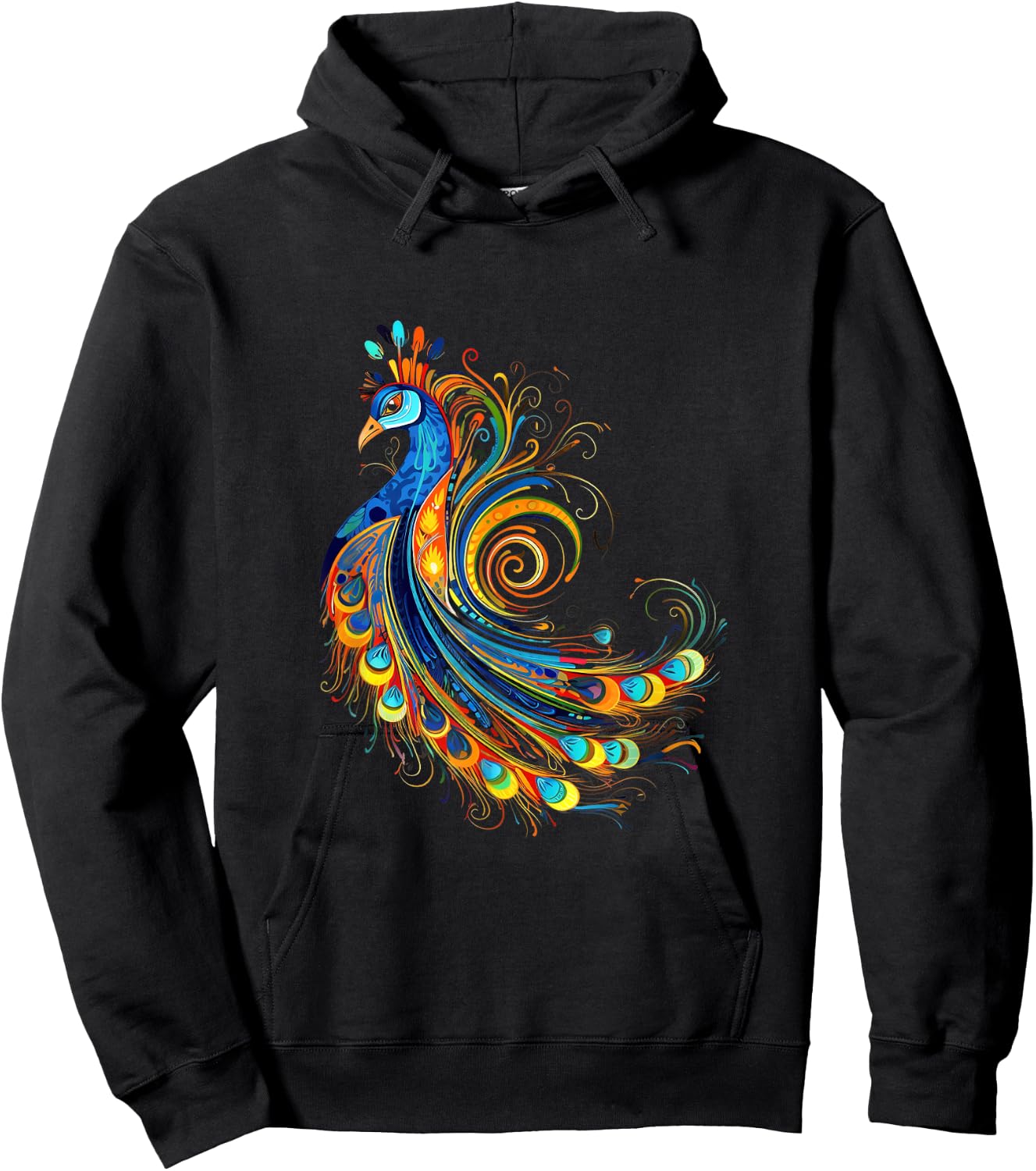 Peacock Indian Tribes Art Indigenous Hoodie - Hoodie | Black