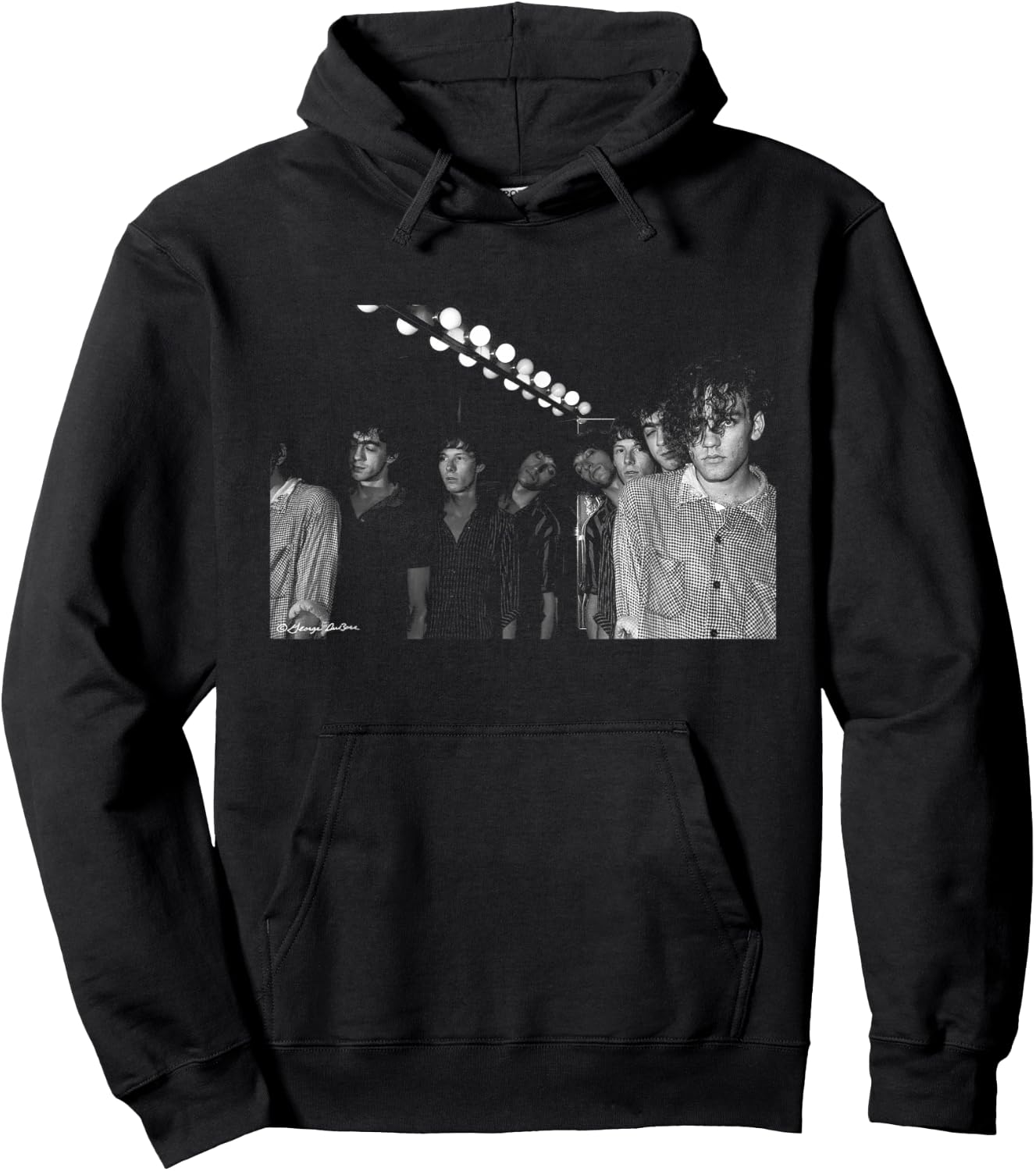 REM Band Photo , -Adults/Kids, Black, Small, Short Sleeve Hoodie - Hoodie | Black