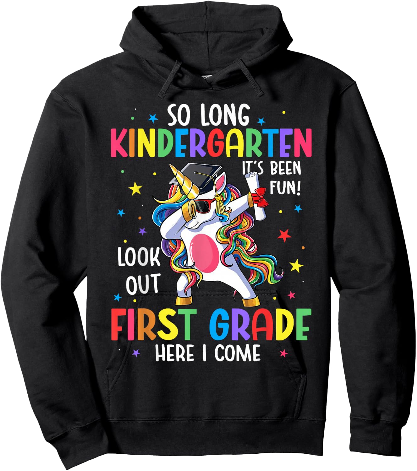 So Long Kindergarten Graduation 1st Grade Here I Come Hoodie - Hoodie | Black