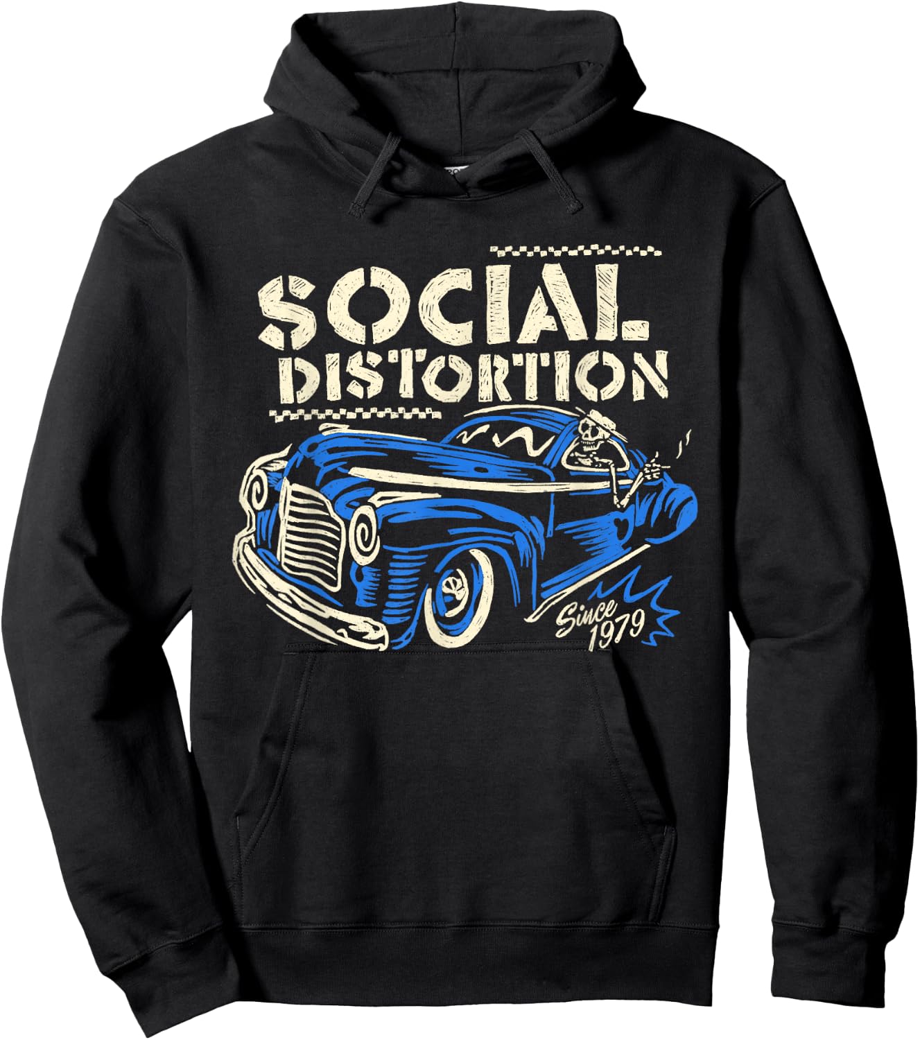 Official Social Distortion 1979 Car Hoodie - Hoodie | Black