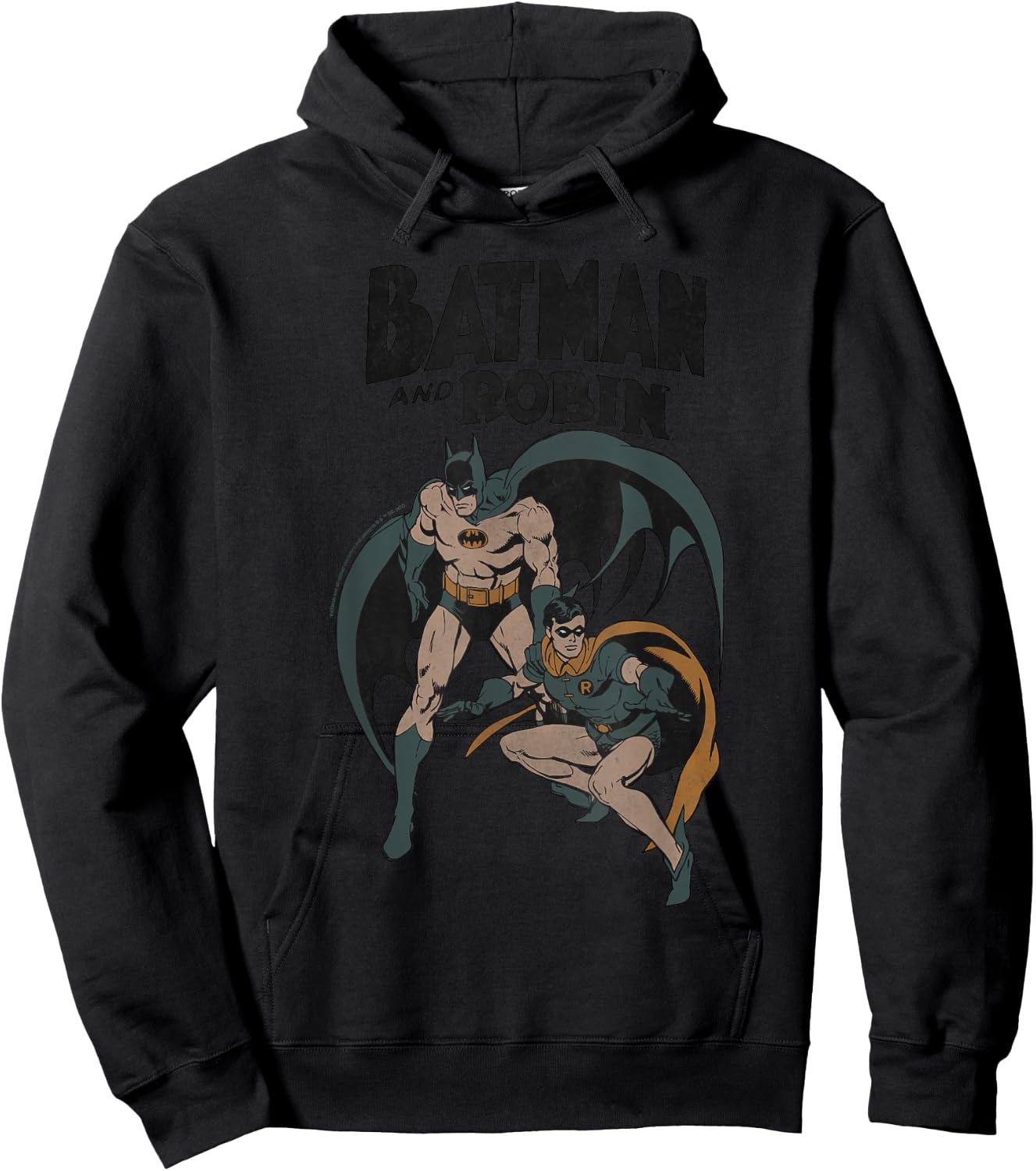 Batman and Robin Vintage Hoodie - Hoodie | Black