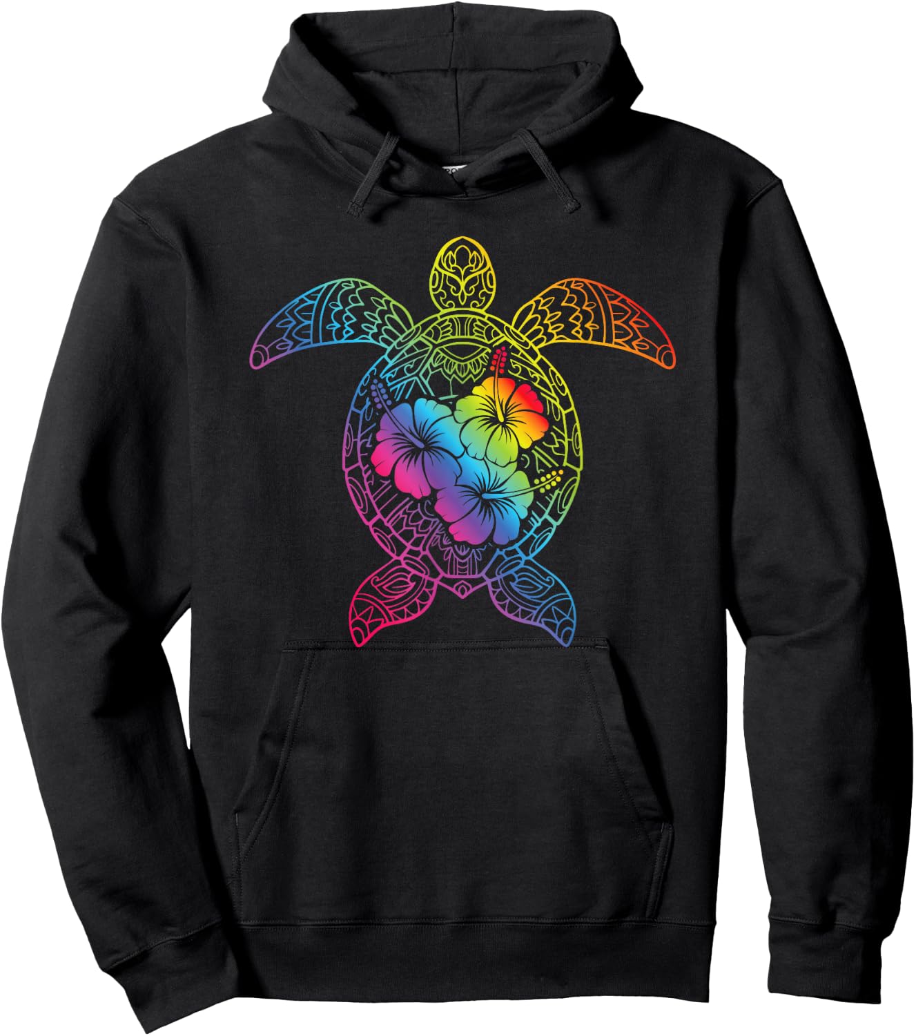 Meeresschildkröte Mandala Schildkröte Tropisches Hawaii Hoodie - Hoodie | Black