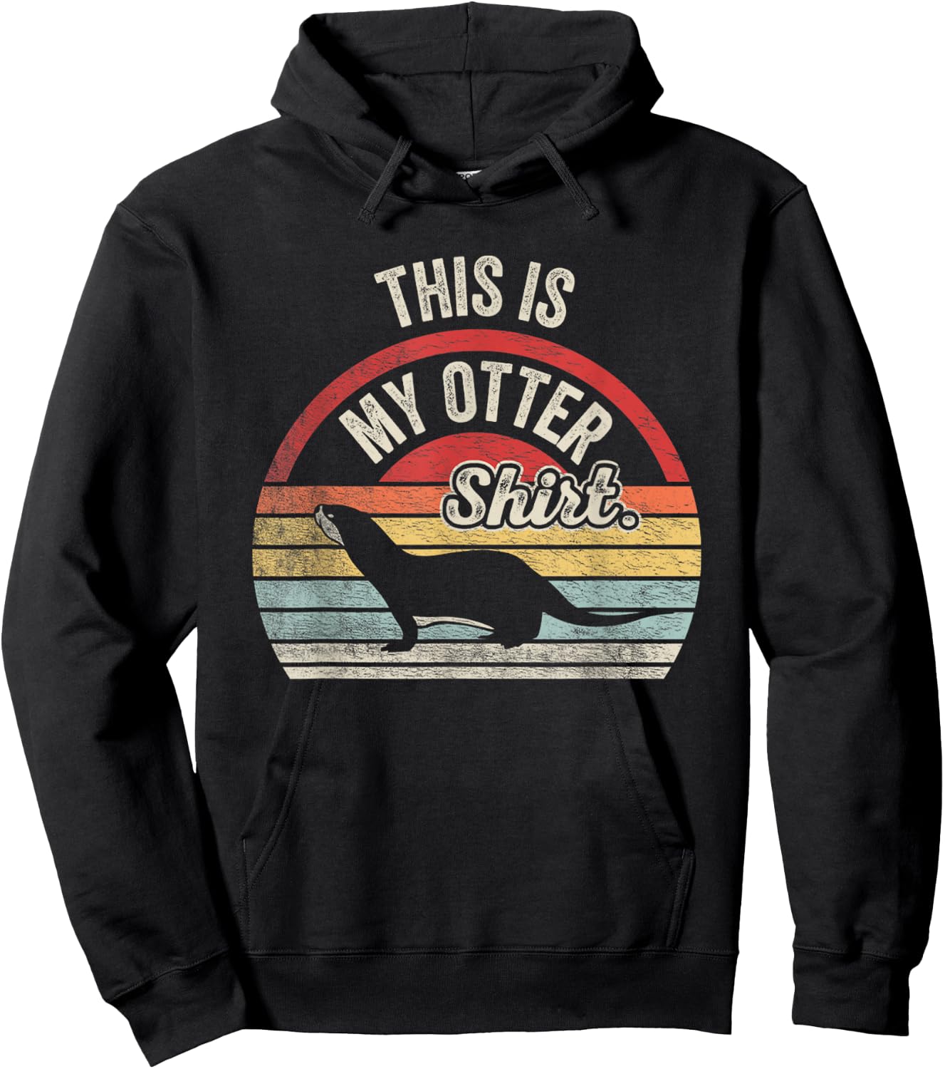 Vintage Cute Otter Shirt This Is My Otter Shirt Sea Otter Hoodie - Hoodie | Black