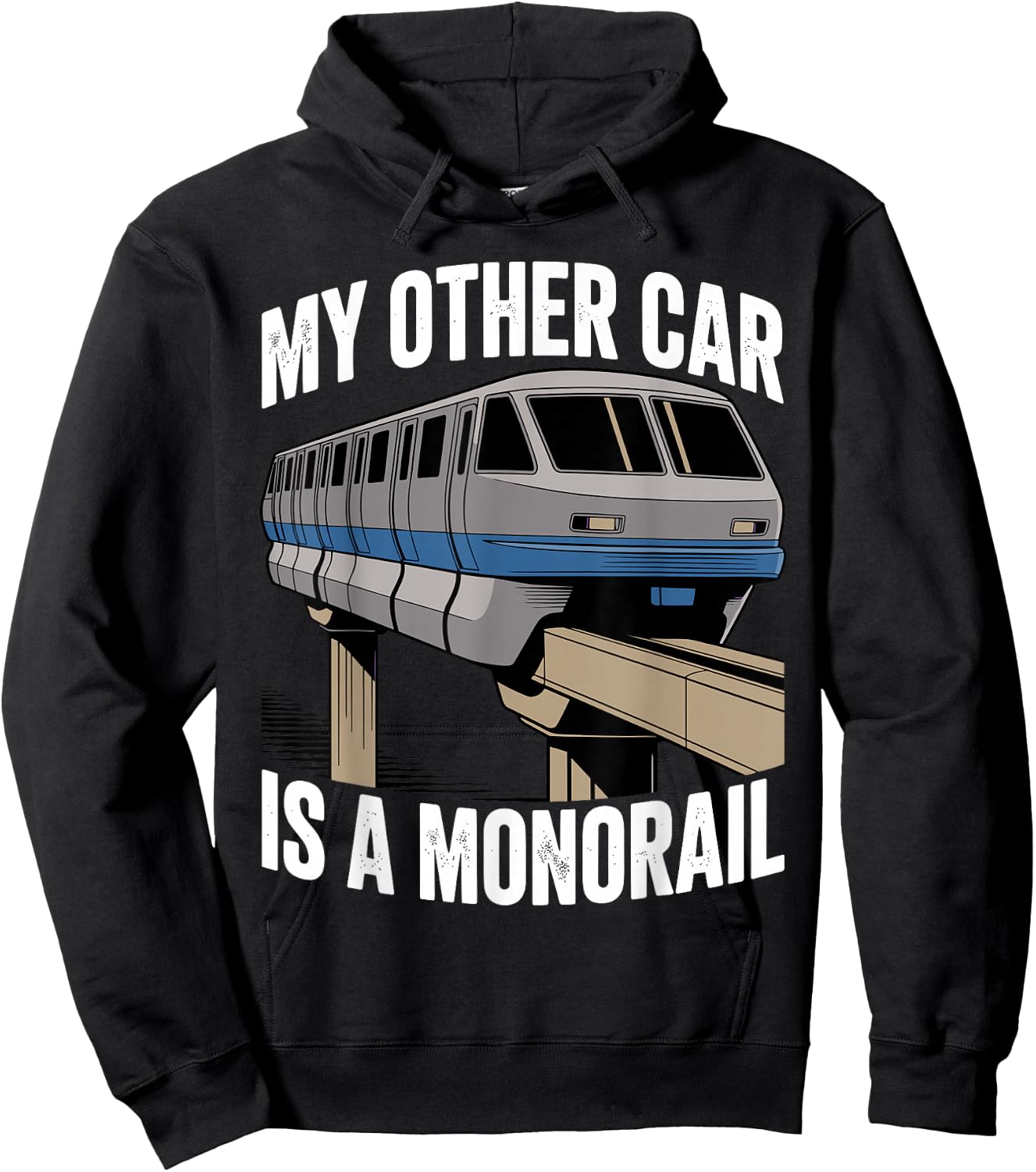 Funny Monorail Art Women Rail Lovers Monorail Fan Hoodie - Hoodie | Black