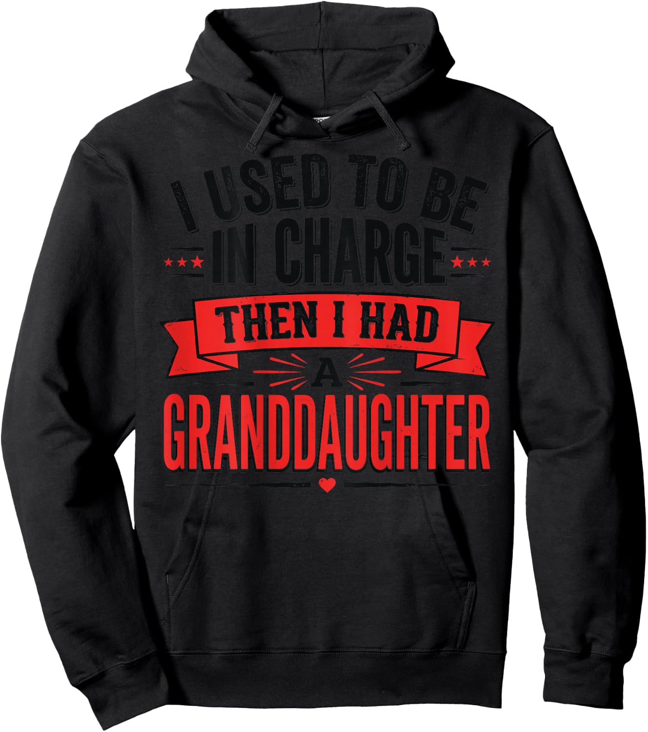 I Used to Be in Charge Then I Had A Granddaughter (On Back) Hoodie - Hoodie | Black