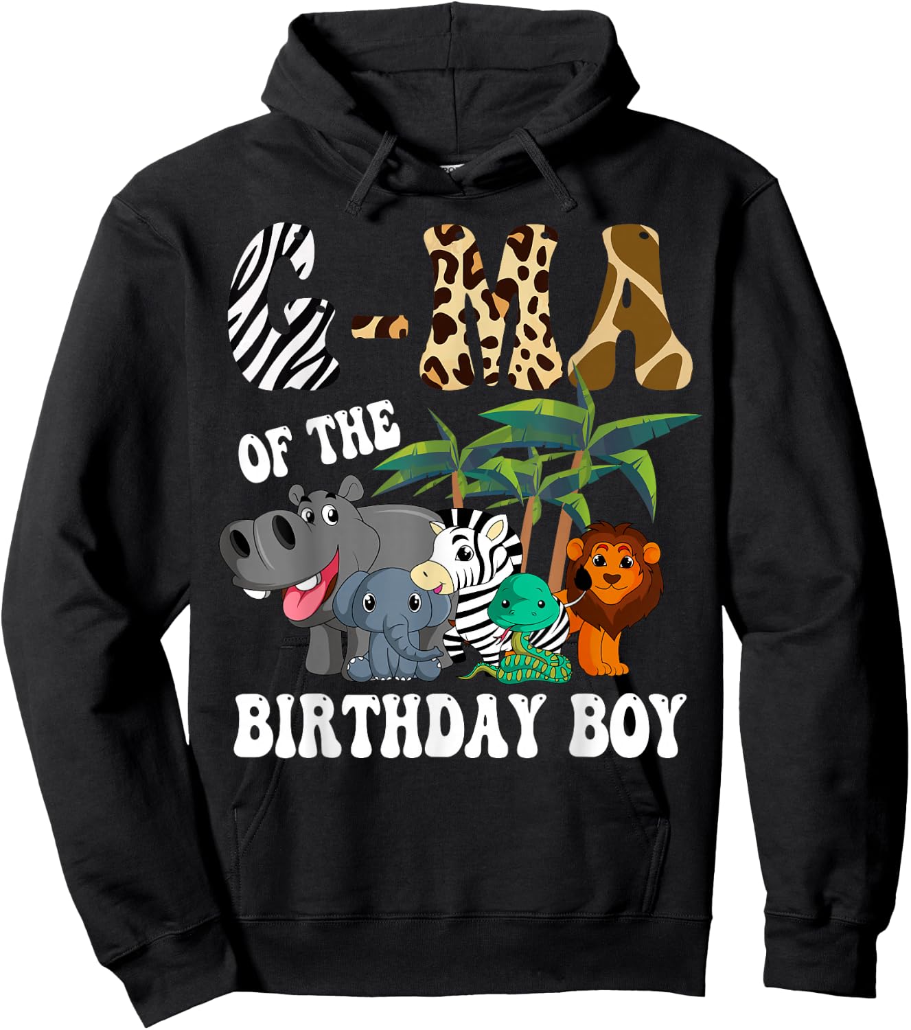 G-Ma of the Birthday Boy Zoo Bday Safari Celebration Hoodie - Hoodie | Black