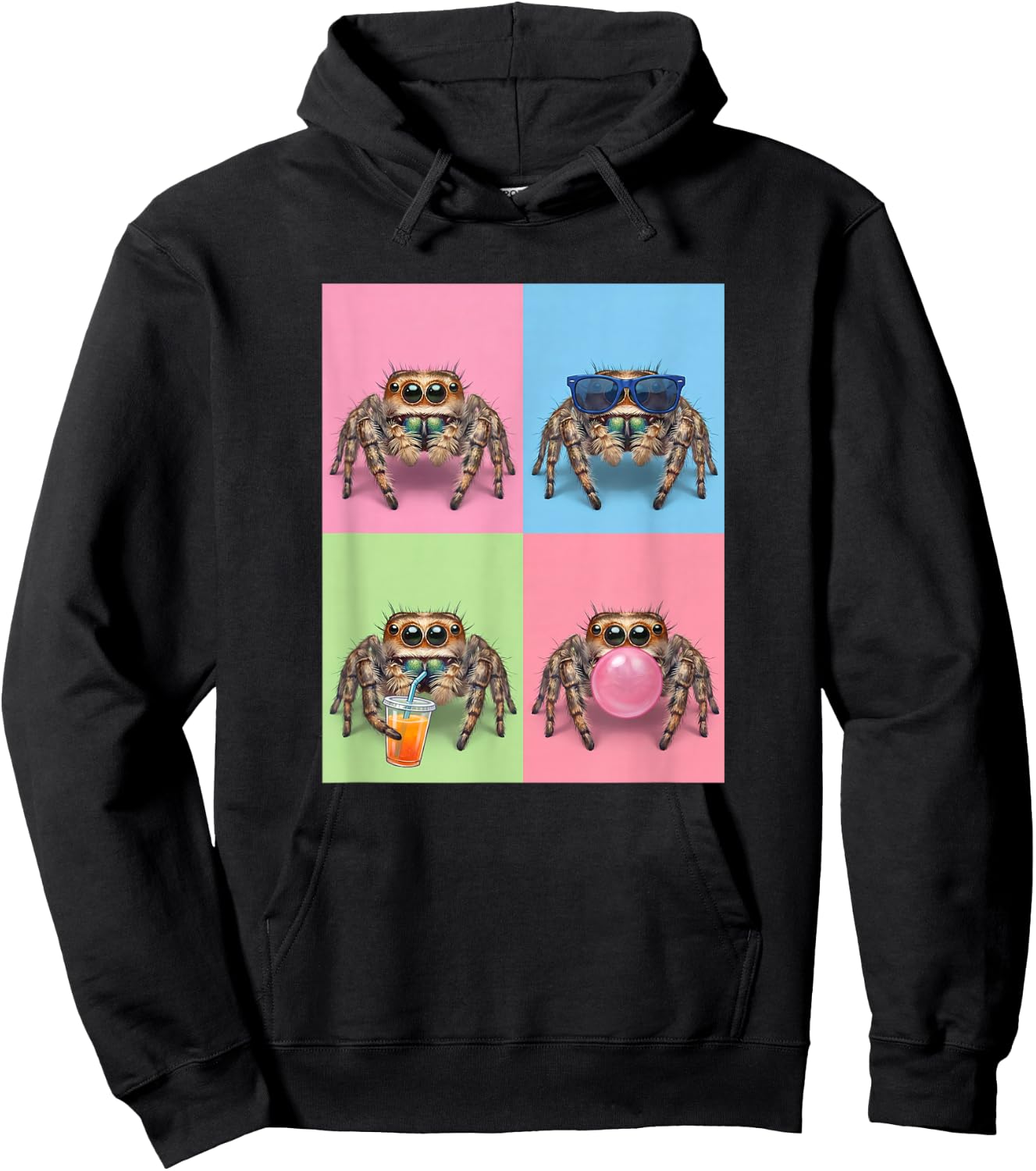Jumping Spiders Funny Jumping Spider Hoodie - Hoodie | Black
