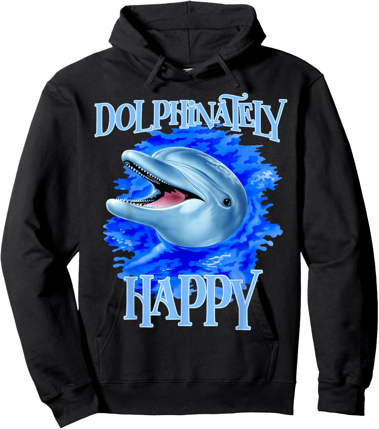 Funny Dolphinately Happy Dolphin Lover Gifts Hoodie - Hoodie | Black