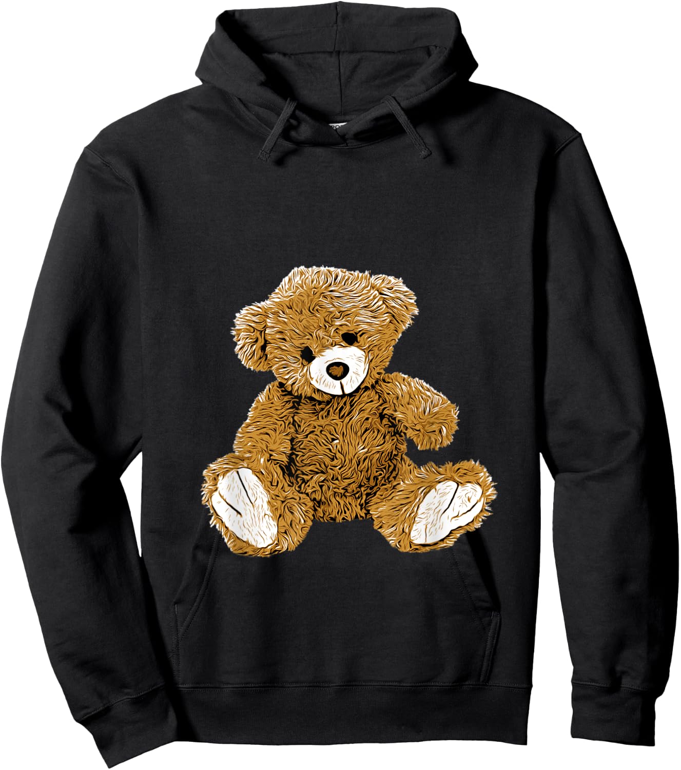 Shirt with Teddy Bear , black Hoodie - Hoodie | Black
