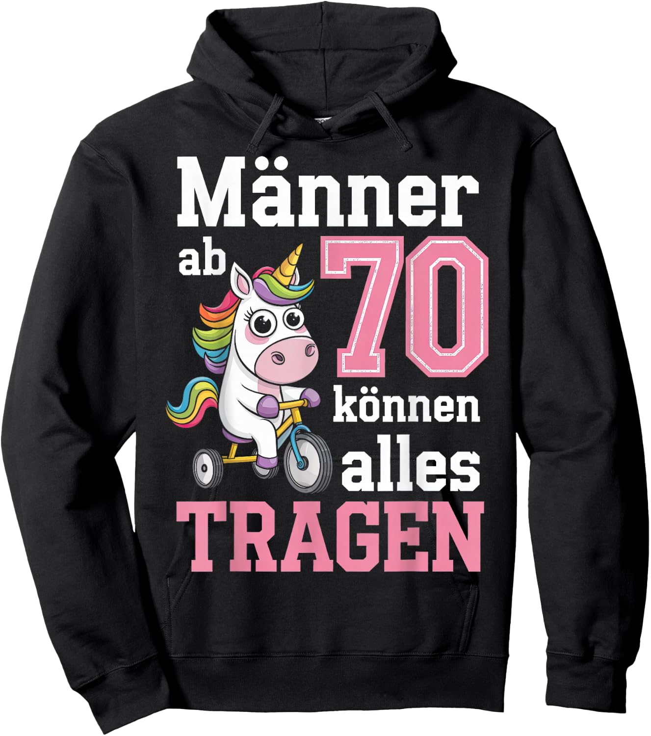 Männer Ab 70 Können Alles Tragen 70. Geburtstag Spruch Humor Hoodie - Hoodie | Black