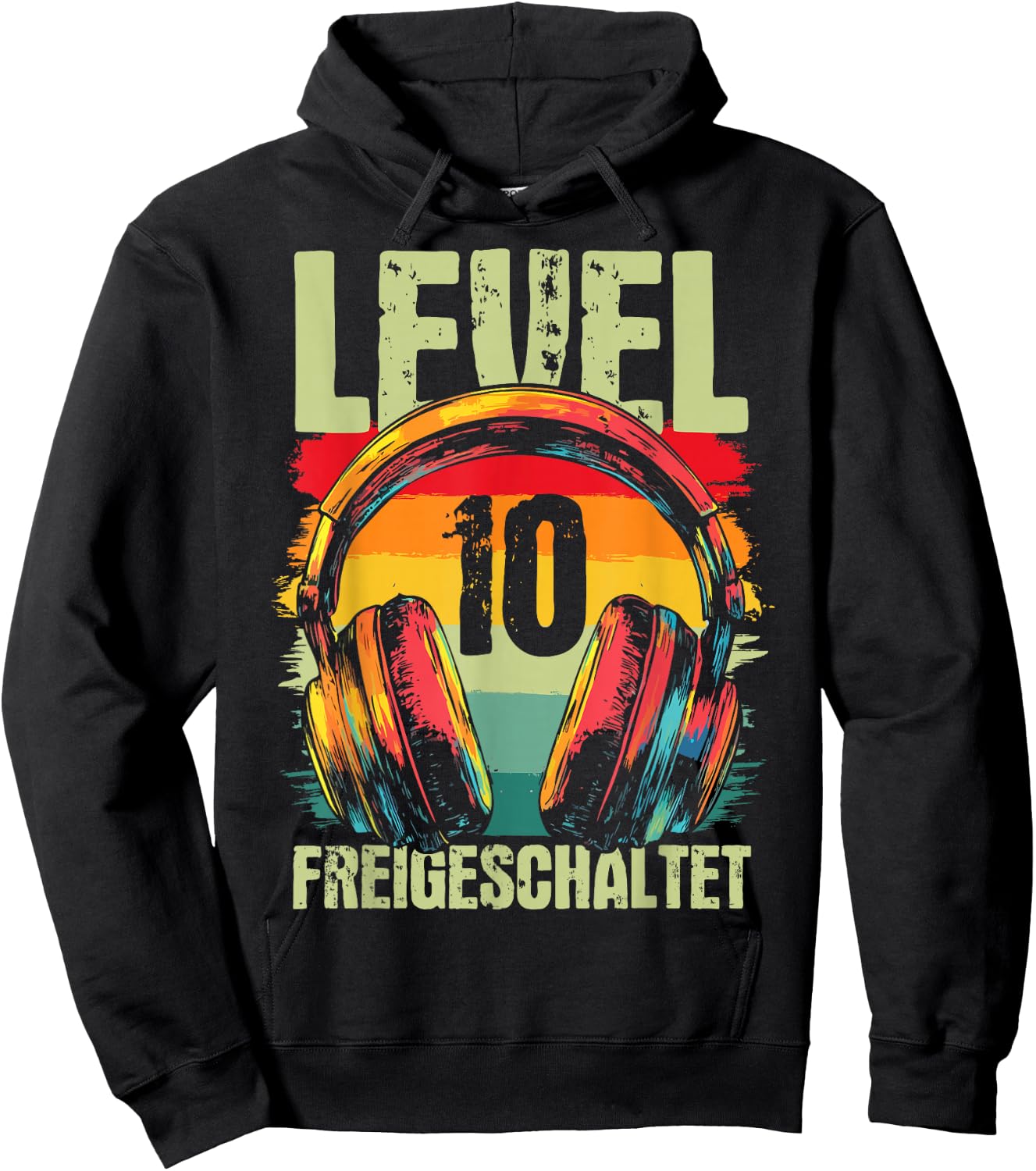 10th Birthday Boys Video Gamer Level 10 Unlocked Boys Hoodie - Hoodie | Black