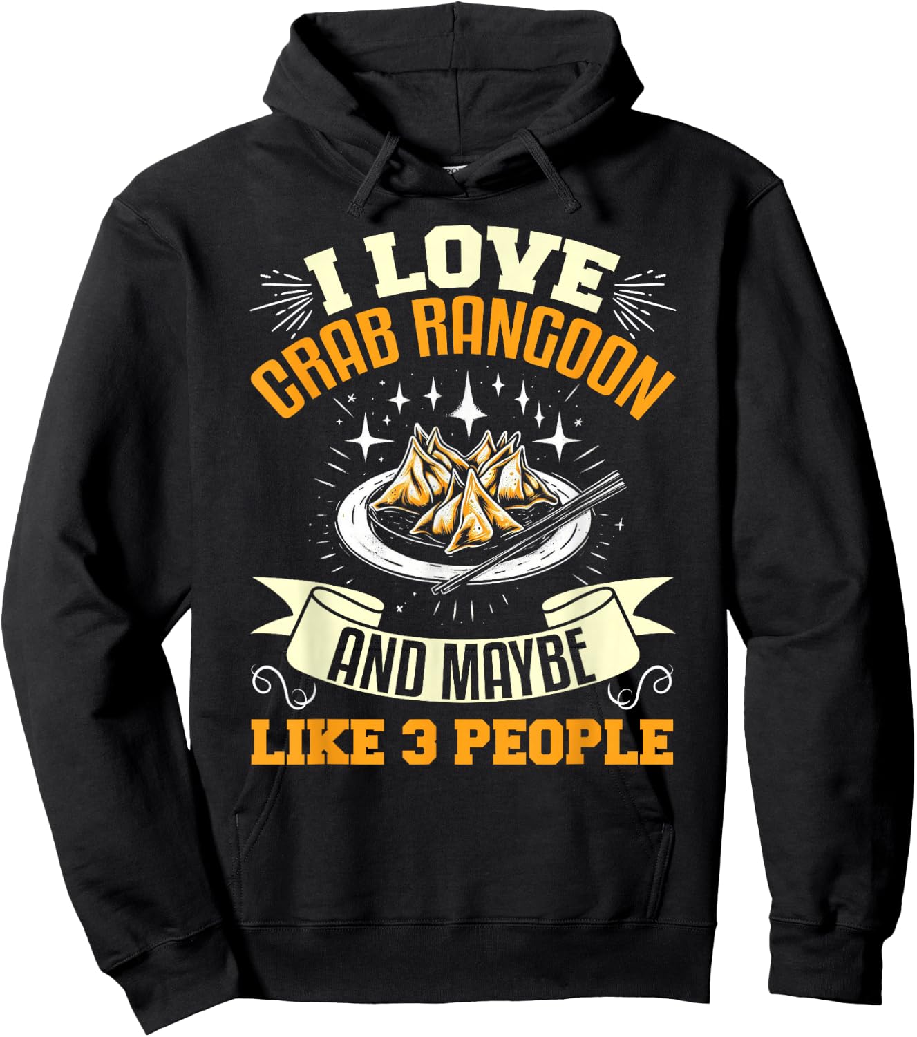 Crab Rangoon Shirt Sarcastic Seafood Lover Crab Rangoon Hoodie - Hoodie | Black