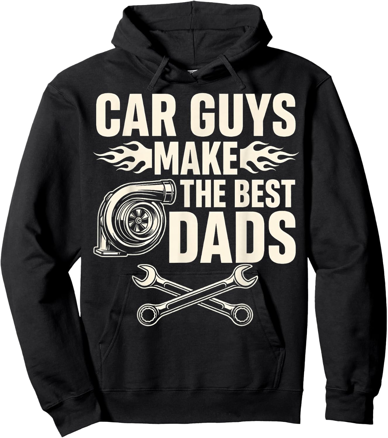Car Guys Make The Best Dads Funny Fathers Day Mechanic Dad Hoodie - Hoodie | Black
