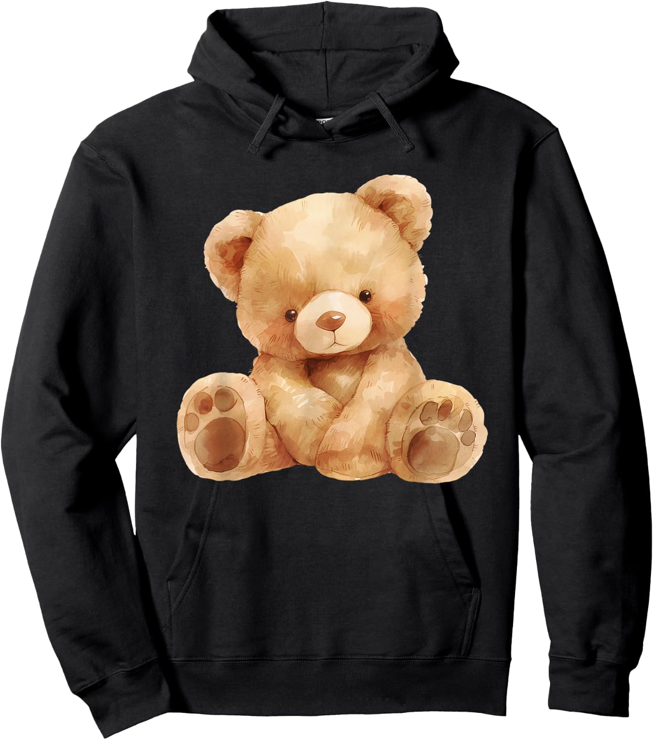 Teddy Boho Teddy Bear Cute Bear Kids Toddler Baby , black Hoodie - Hoodie | Black