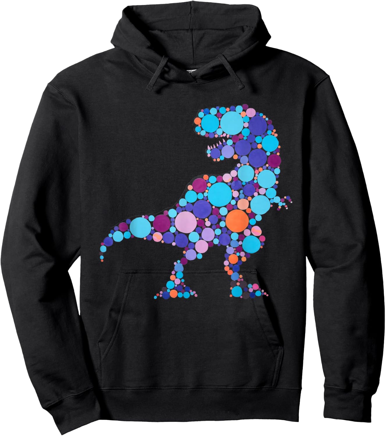 Happy Dot Day Colorful Polka Dot Dinosaur T-Rex Boys Gifts Hoodie - Hoodie | Black
