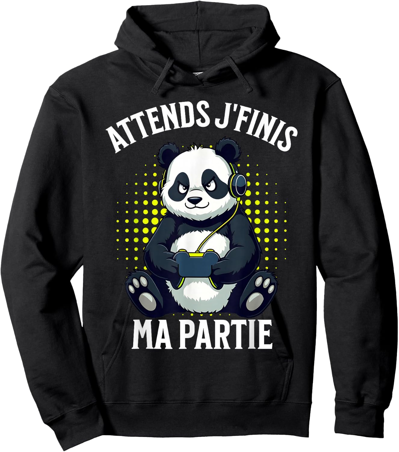 video games panda gaming boy gamer , Black, S Hoodie - Hoodie | Black