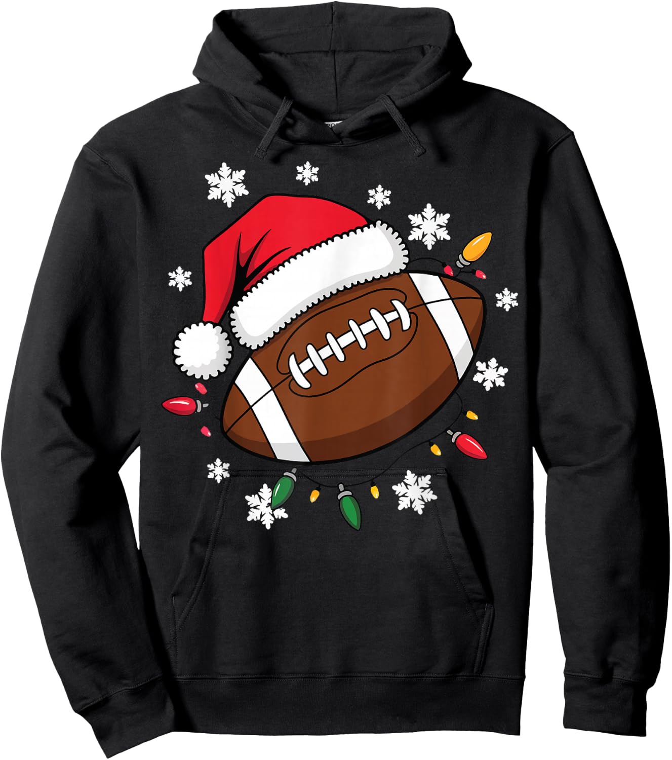 Football Christmas Hoodie - Hoodie | Black