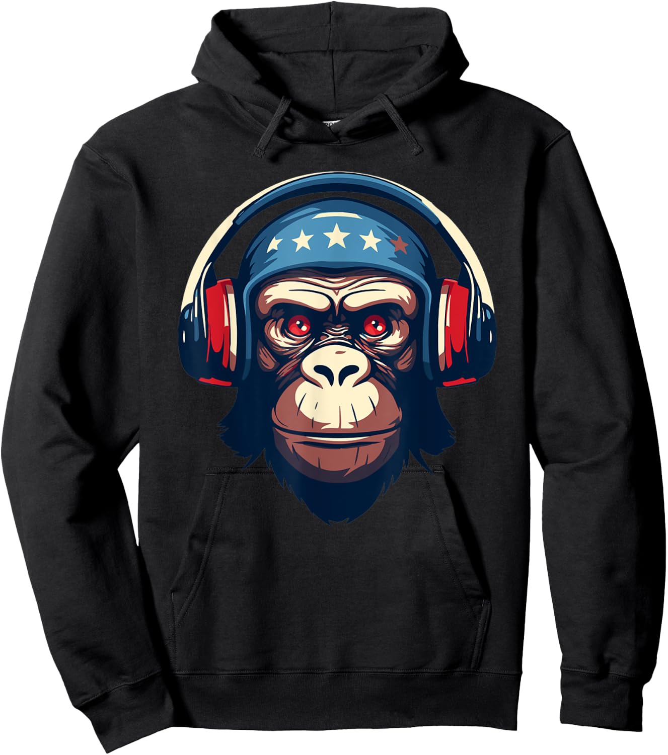 DJ Mad Monkey Ape Chimp Mix Club Music Headphones Dancing Hoodie - Hoodie | Black
