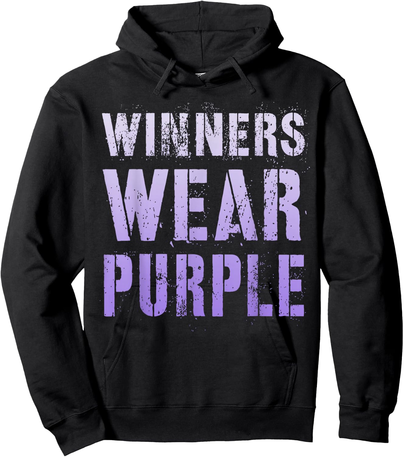 Vintage WINNERS WEAR PURPLE Summer Camp Team Go War Game Hoodie - Hoodie | Black