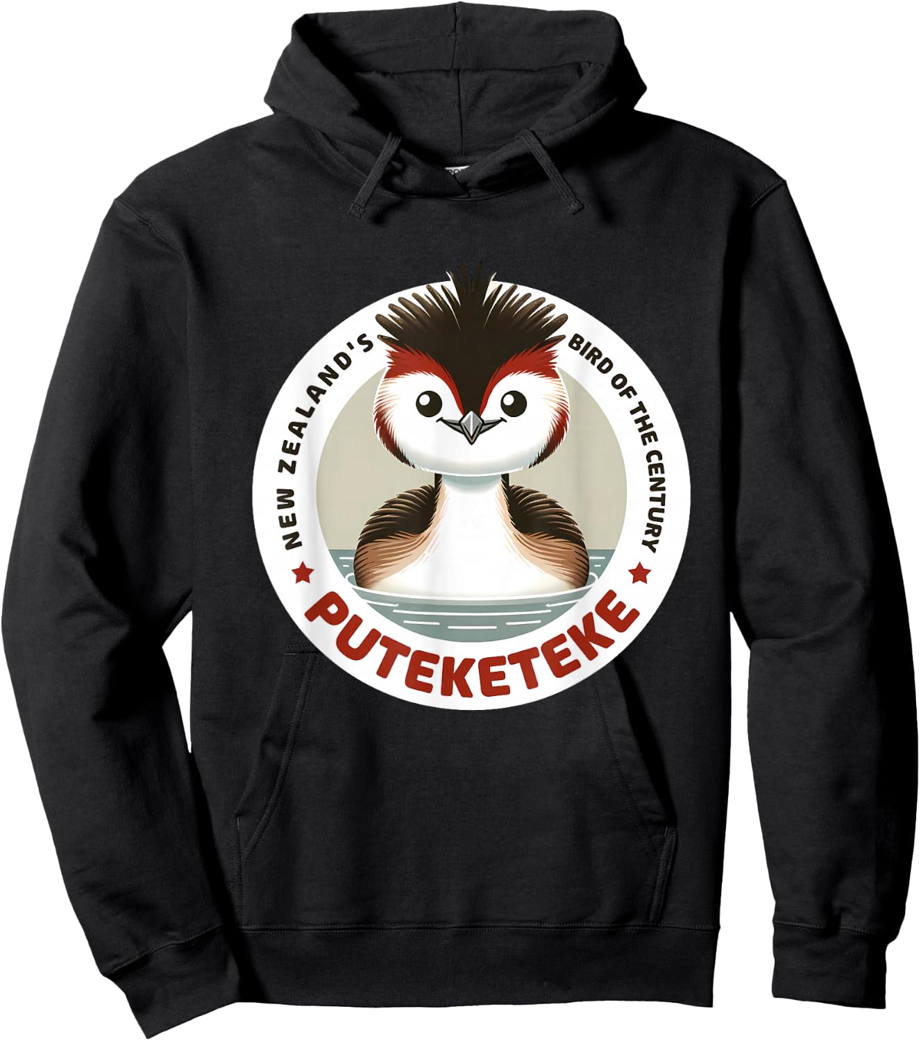 Puteketeke Bird New Zealand's Bird of the Century Hoodie - Hoodie | Black