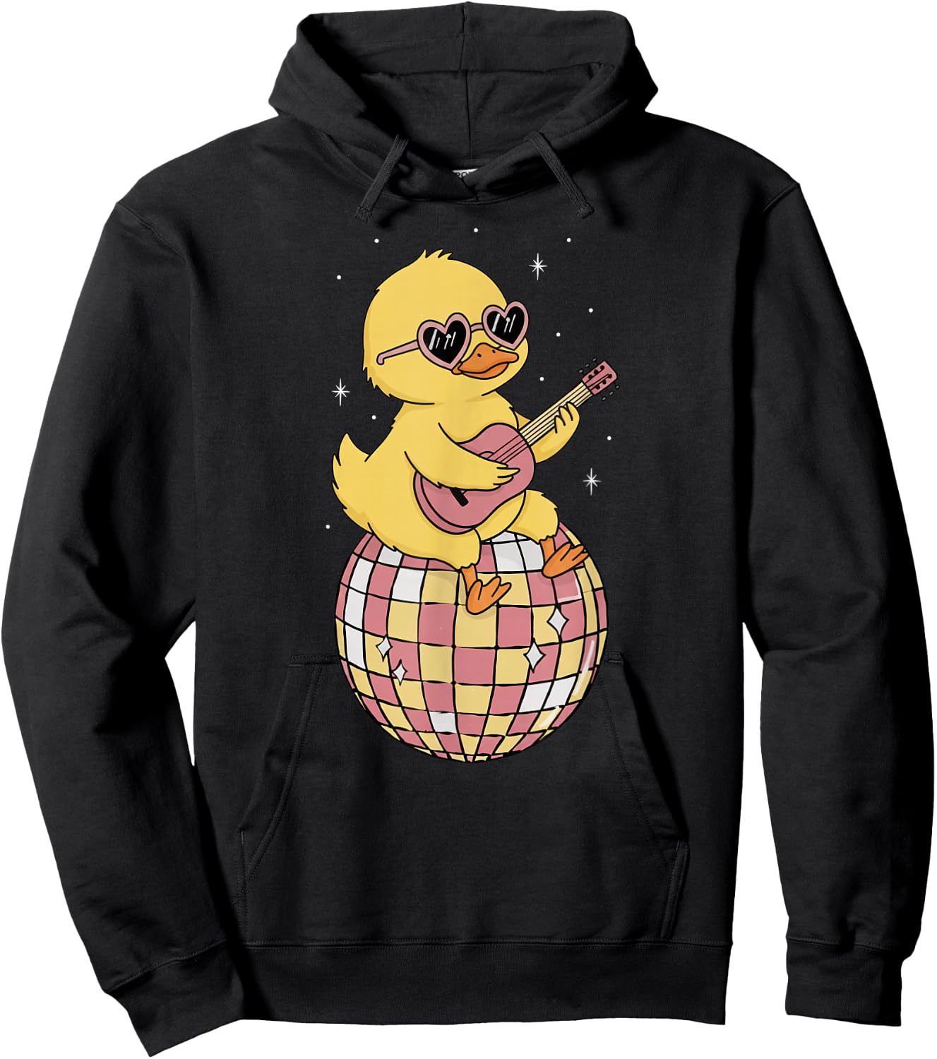 Funny Yellow Duck Disco Dancing Groovy Retro 80s Costume Hoodie - Hoodie | Black