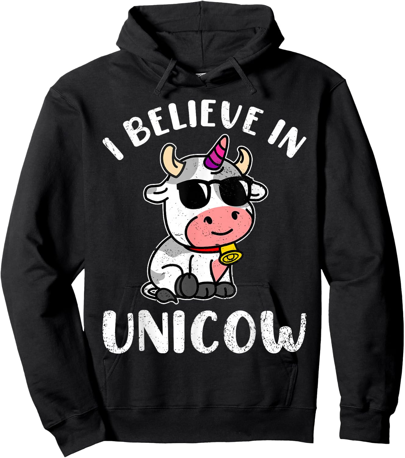 Believe In Unicow Funny Shirts Dairy Farmer Cattle Rancher Hoodie - Hoodie | Black