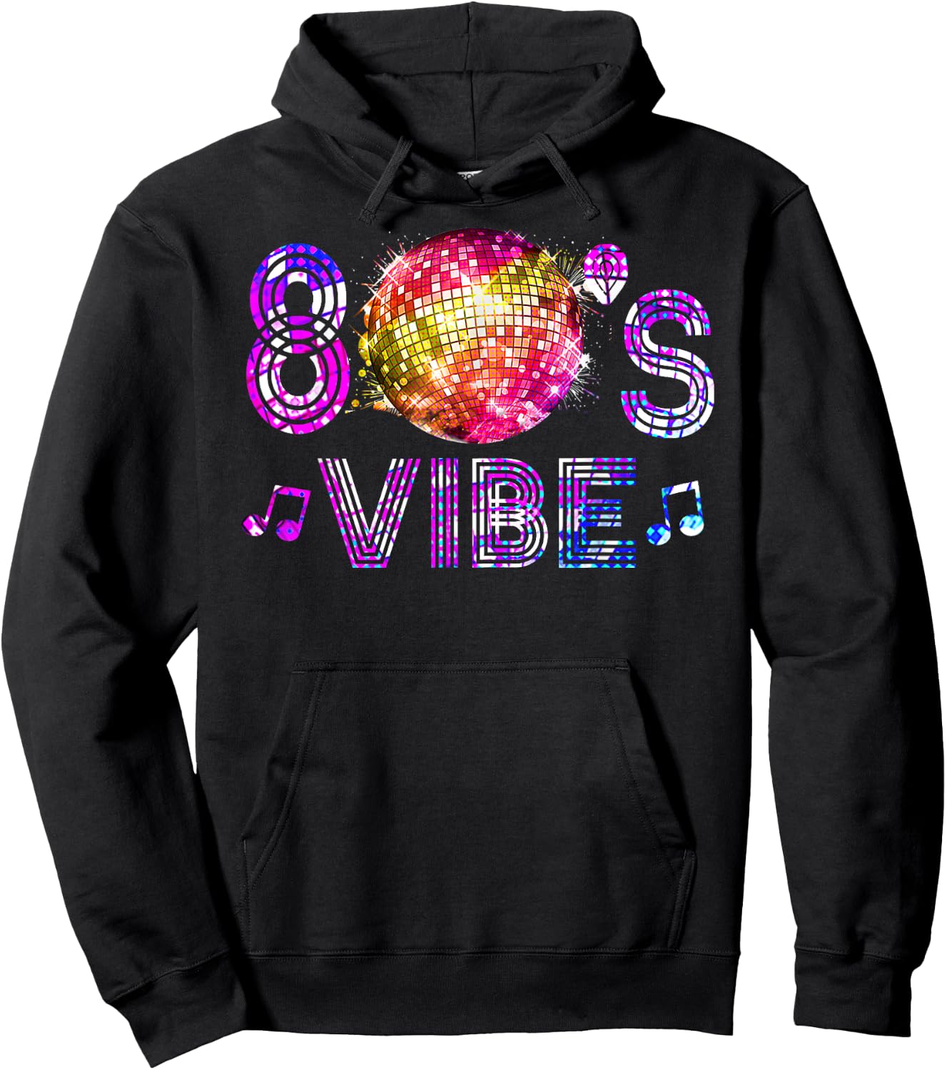 80s Vibe Funny 1980s Disco Themed Vintage Retro 80's Dancing Hoodie - Hoodie | Black