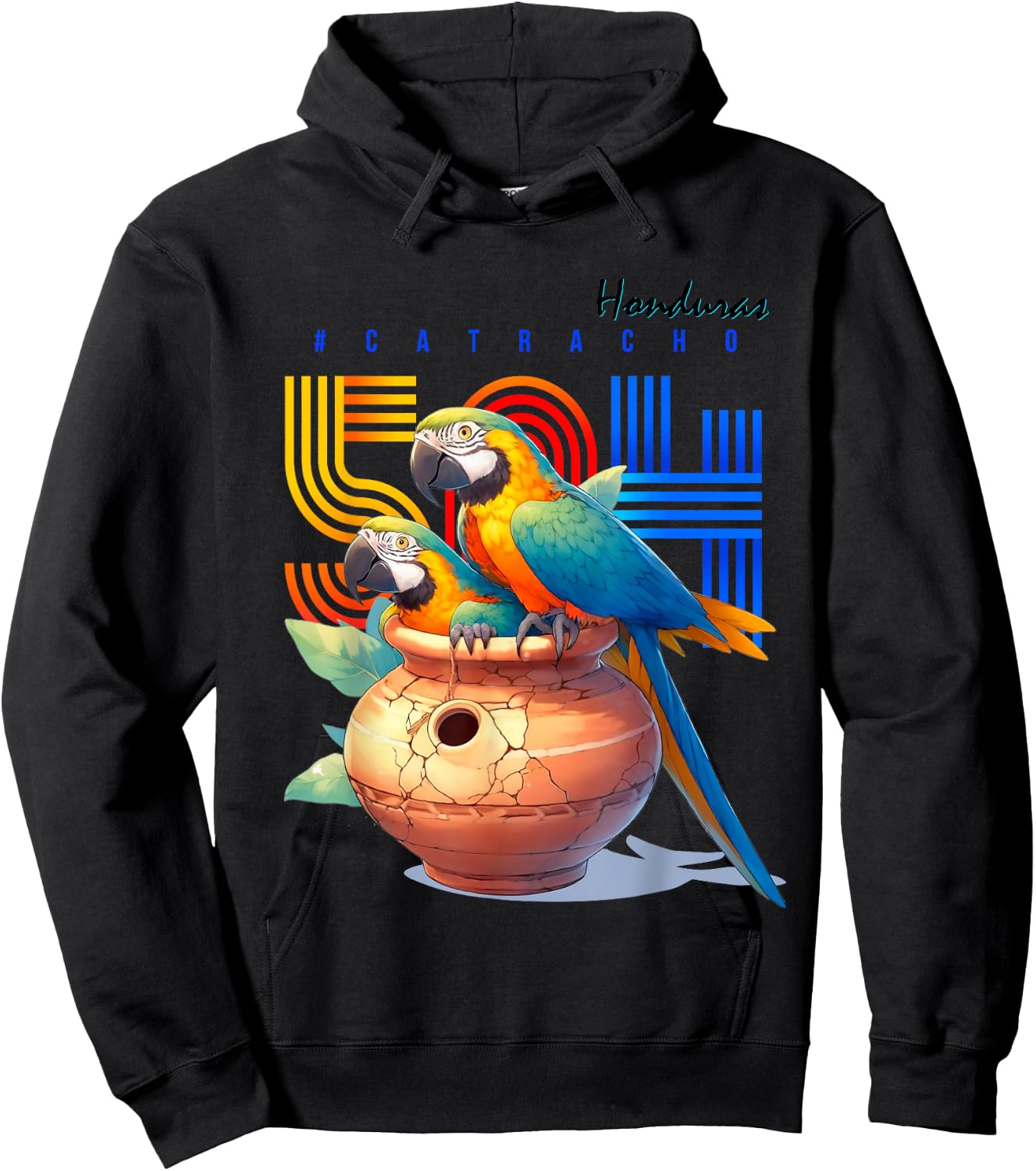Honduras catracho 504 parrots Hoodie - Hoodie | Black